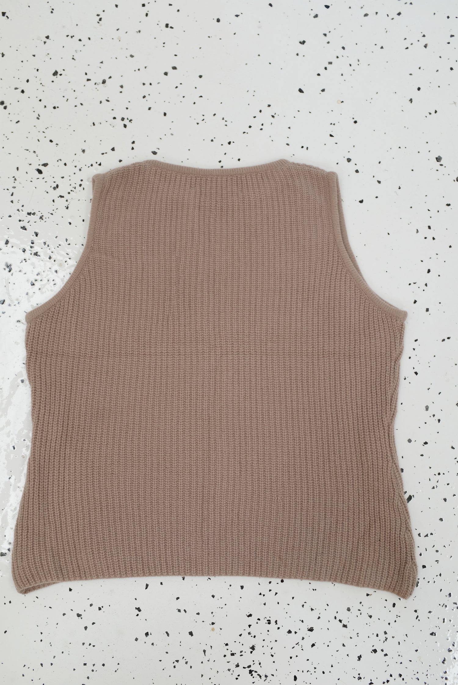 Beklina Cashmere Rib Shell Taupe / SAMPLE