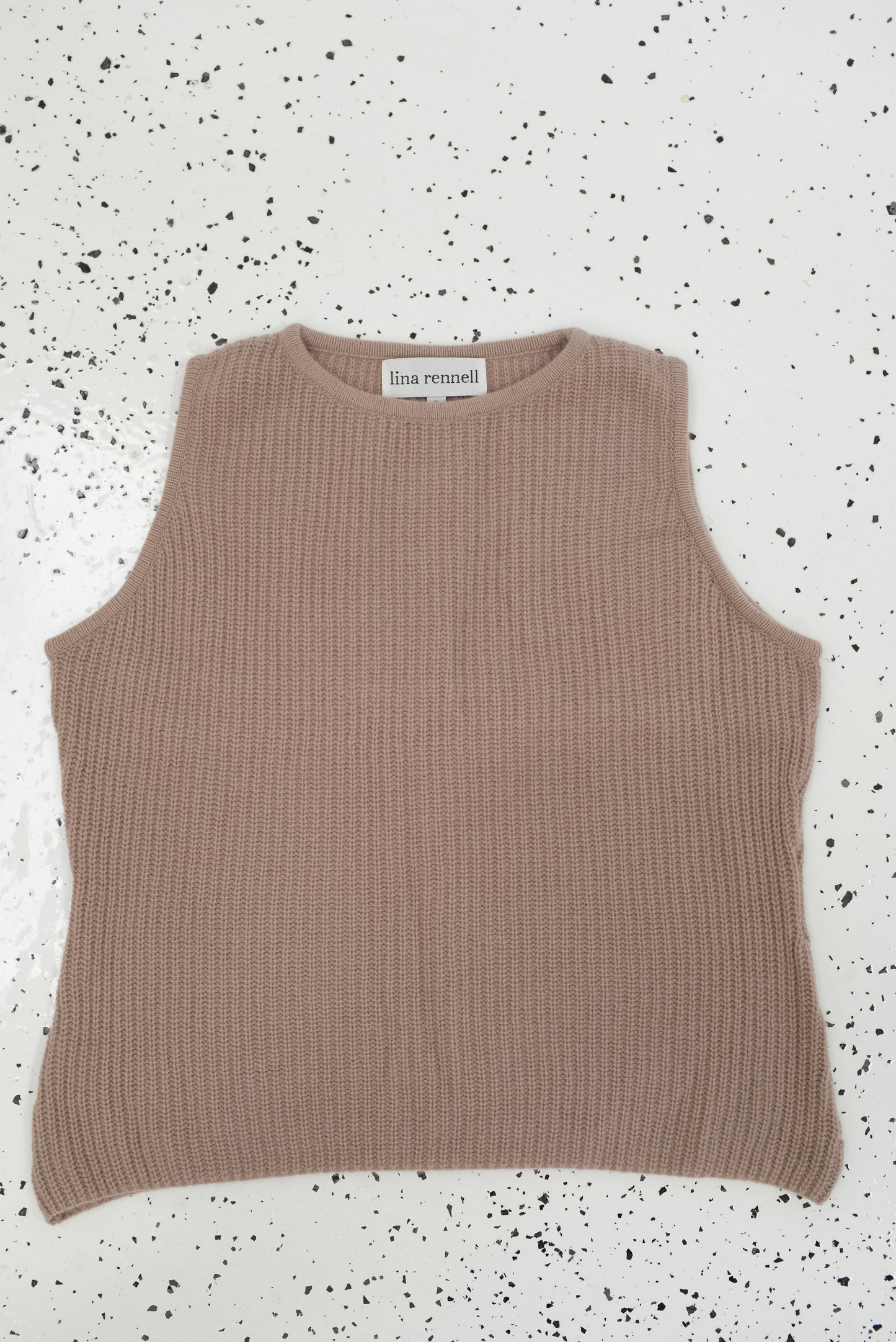 Beklina Cashmere Rib Shell Taupe / SAMPLE