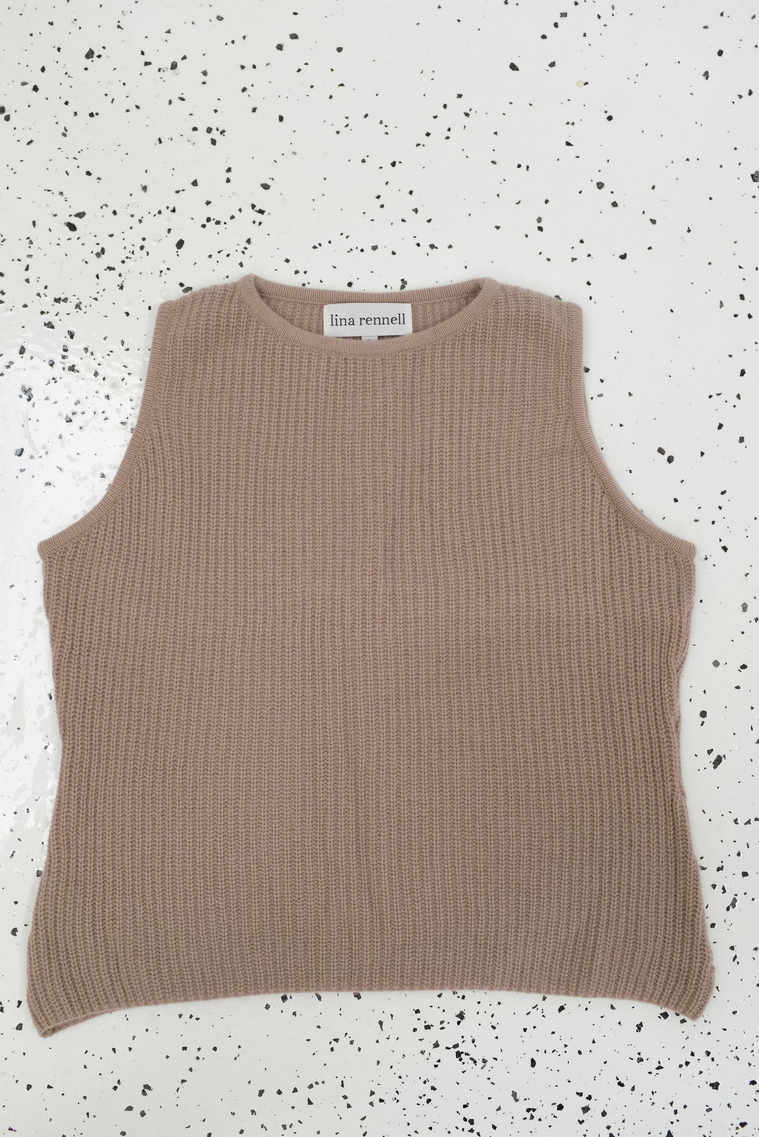 Beklina Cashmere Rib Shell Taupe / SAMPLE