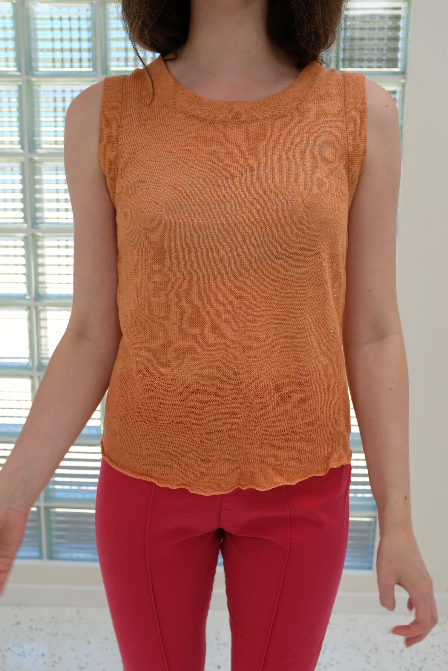 Beklina Linen Tank Clay / SAMPLE
