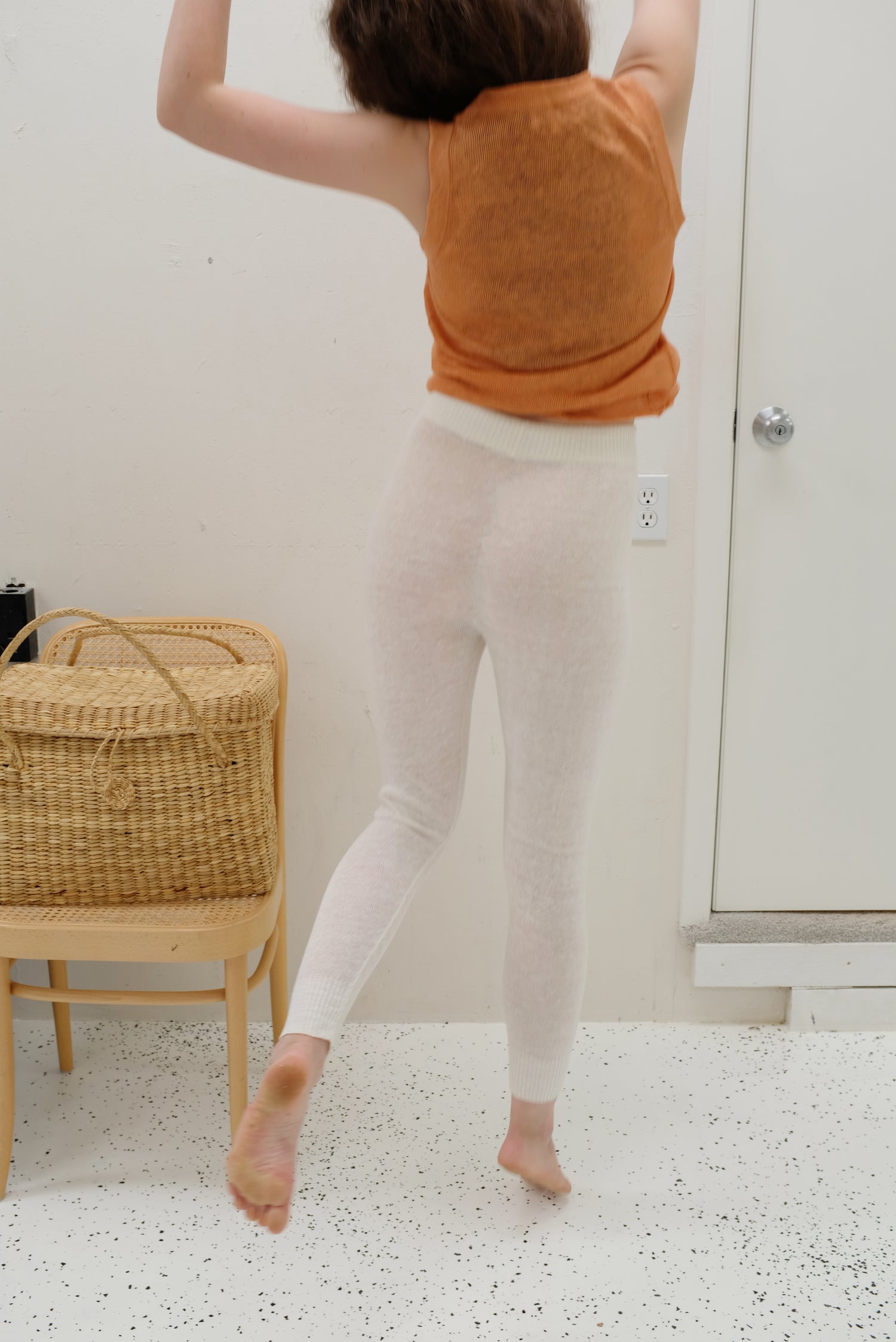 Beklina Linen Knit Sweatpants Ivory / SAMPLE
