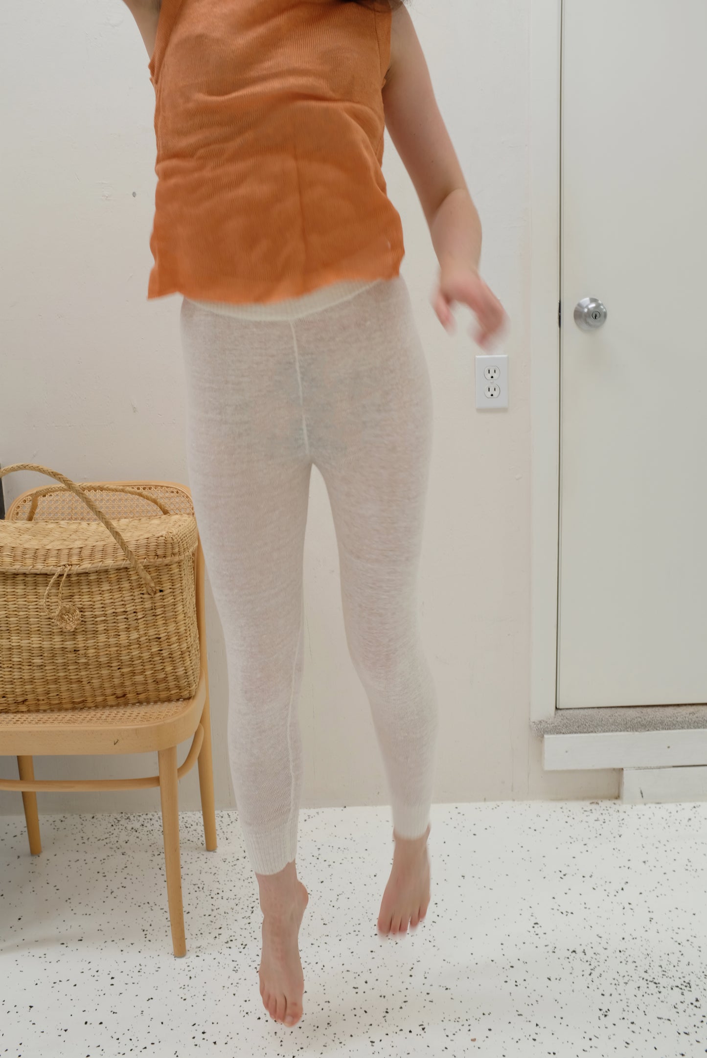 Beklina Linen Knit Sweatpants Ivory / SAMPLE