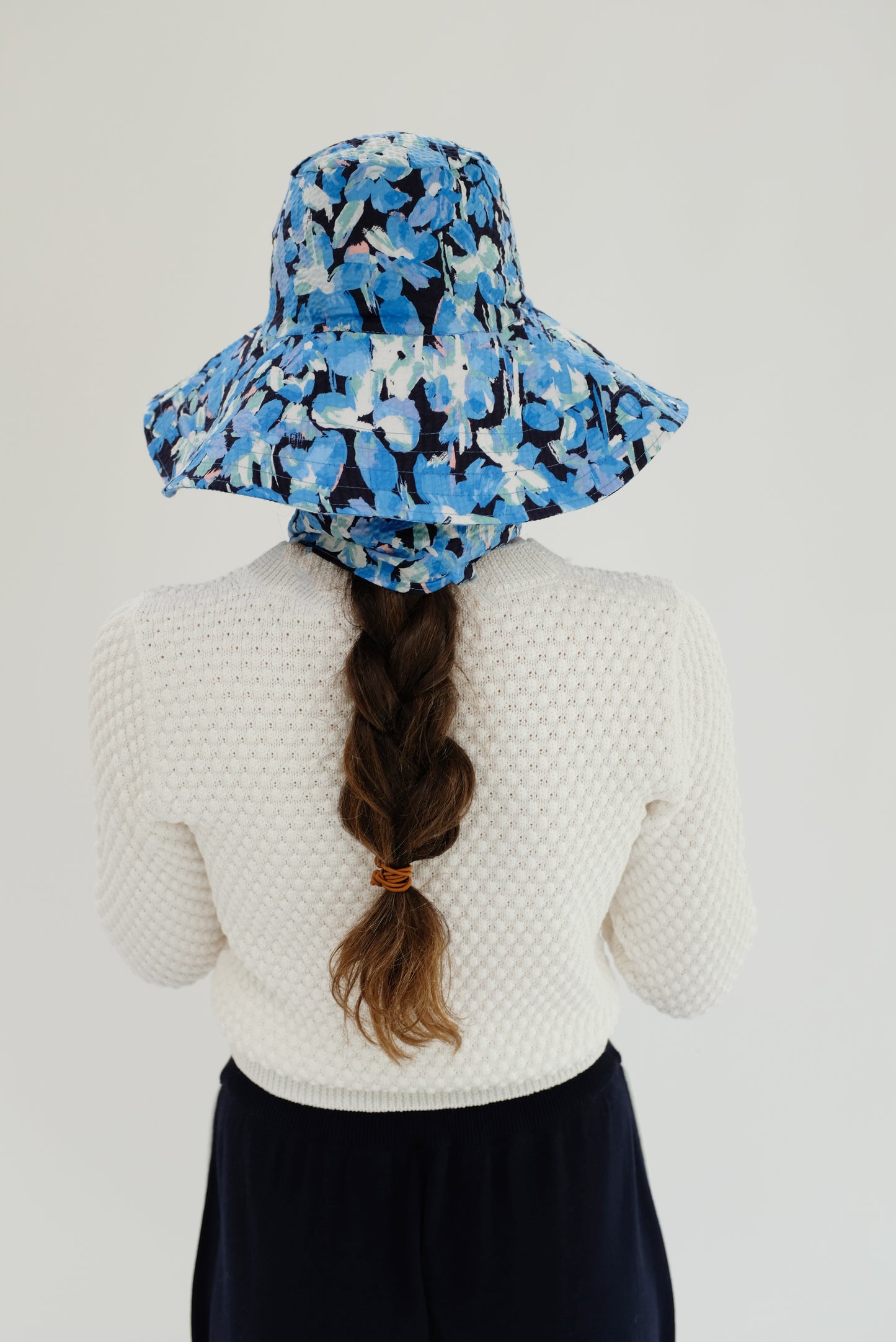 Beklina Scarf Hat Blue Floral
