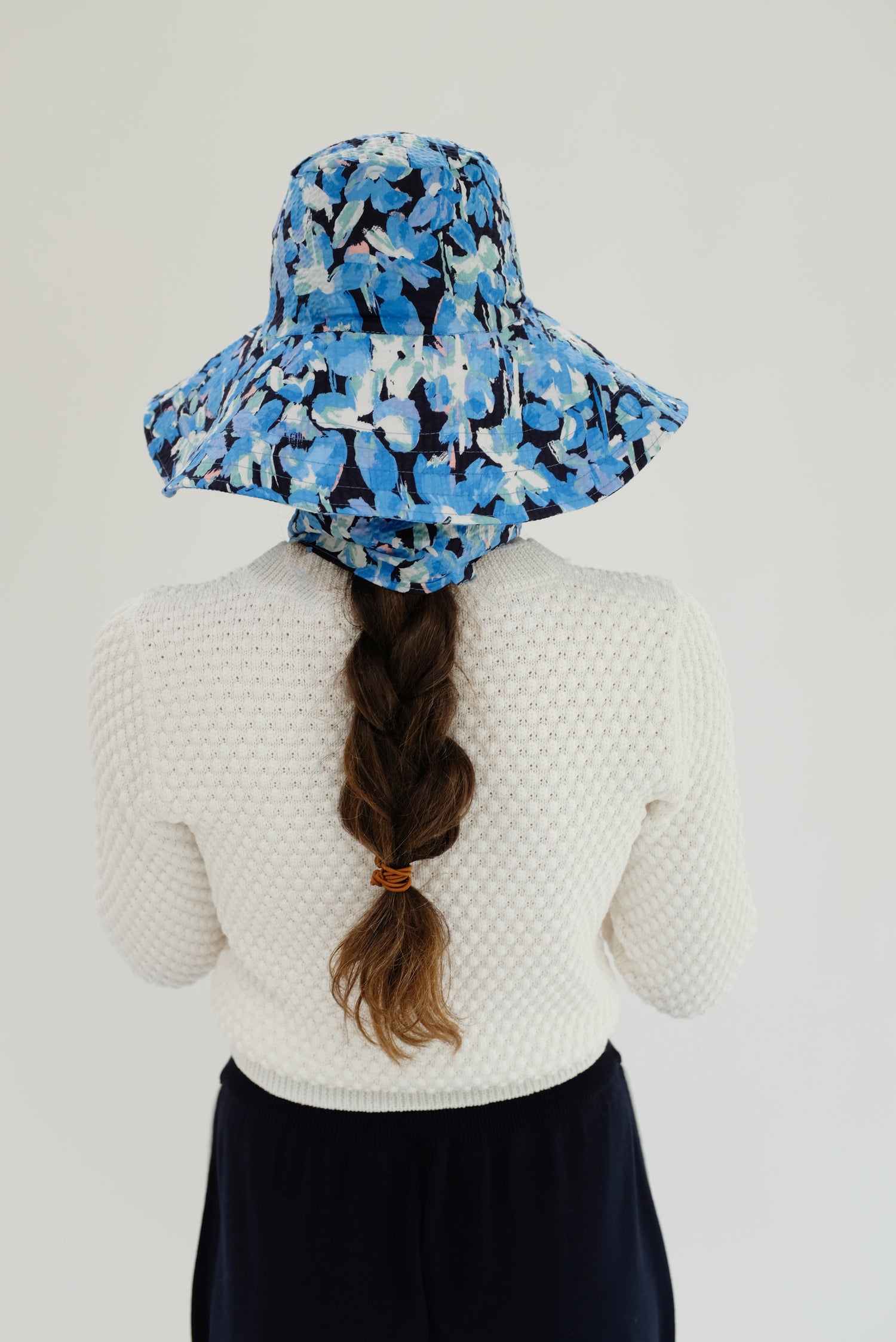 Beklina Scarf Hat Blue Floral