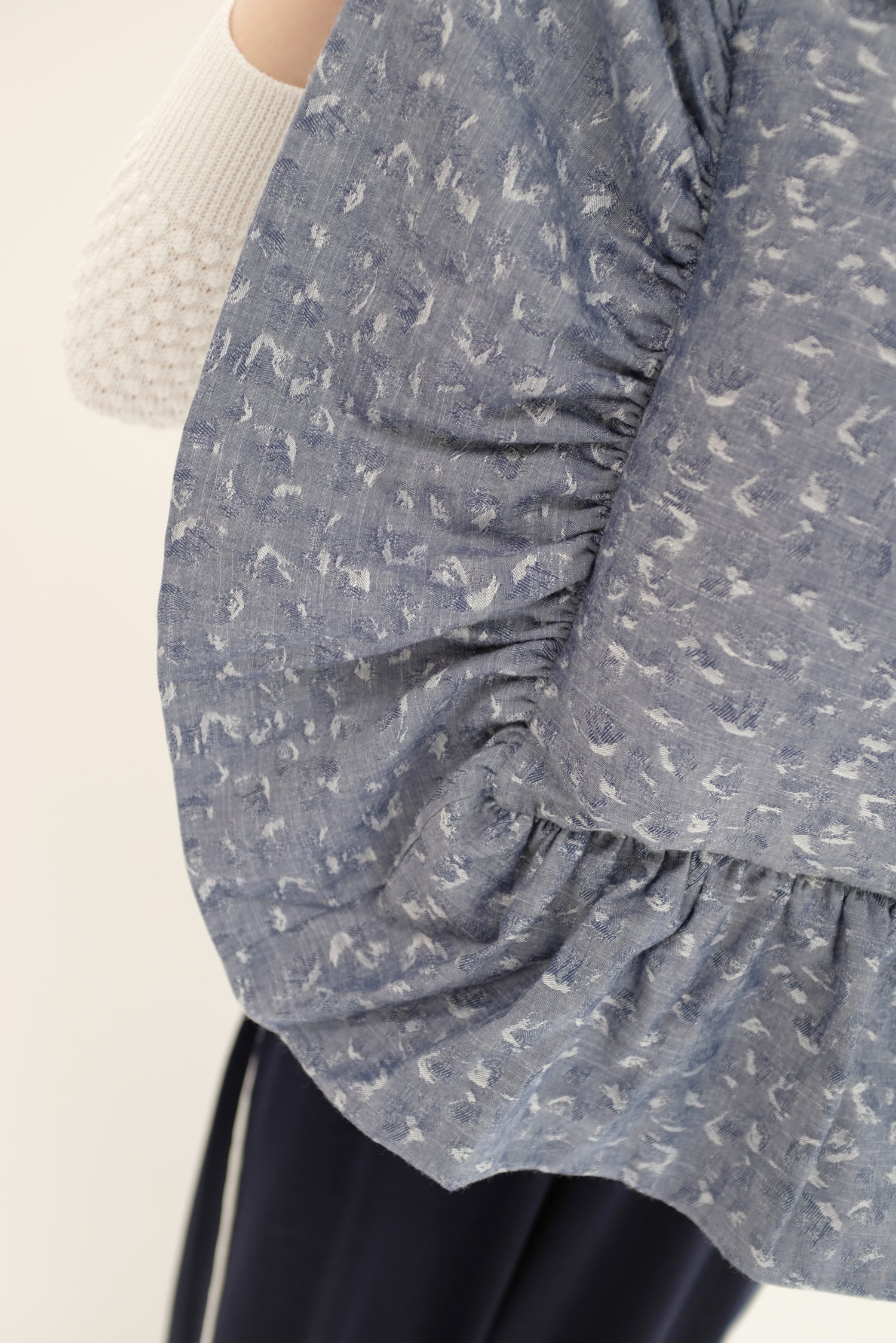 Beklina Ruffle Pillow Chambray