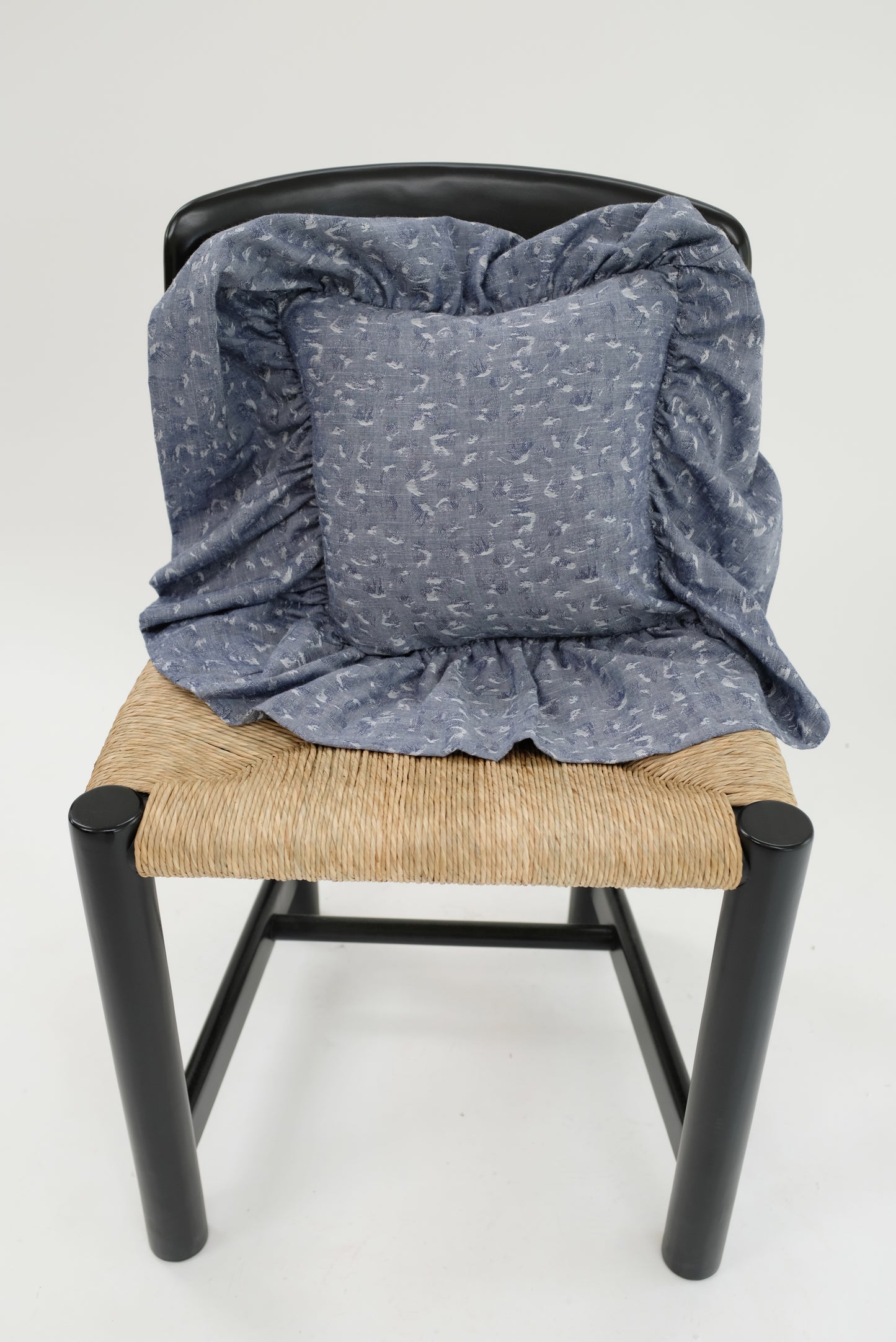 Beklina Ruffle Pillow Chambray