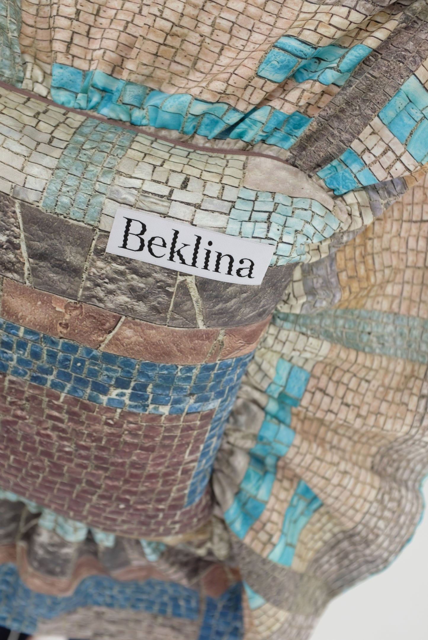 Beklina Ruffle Pillow Iceland Mural
