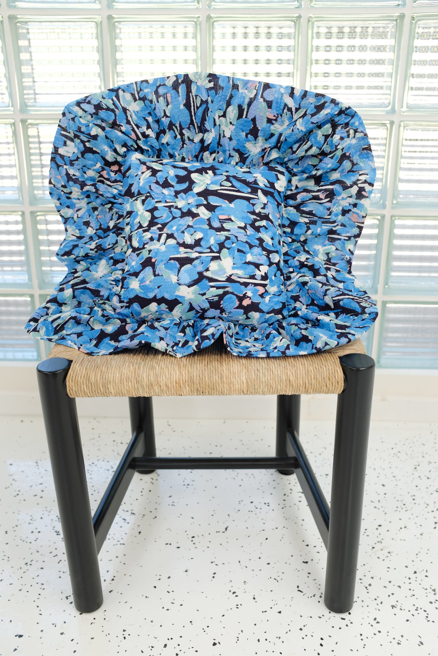 Beklina Ruffle Pillow Blue Floral
