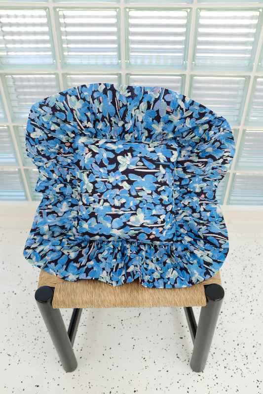 Beklina Ruffle Pillow Blue Floral