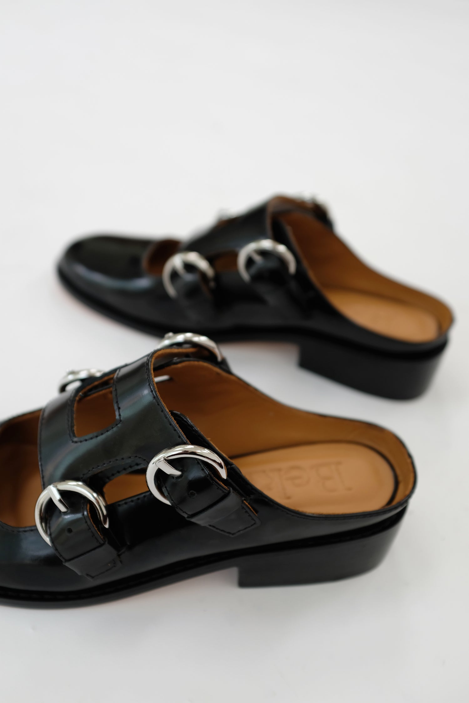 Beklina Quatro Buckle Mule Black