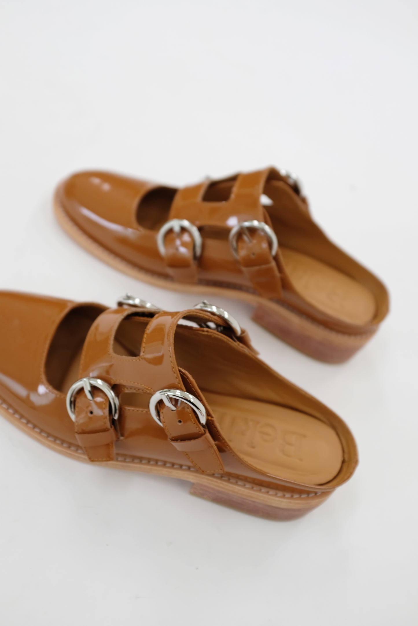 Beklina Quatro Buckle Mule Caramel