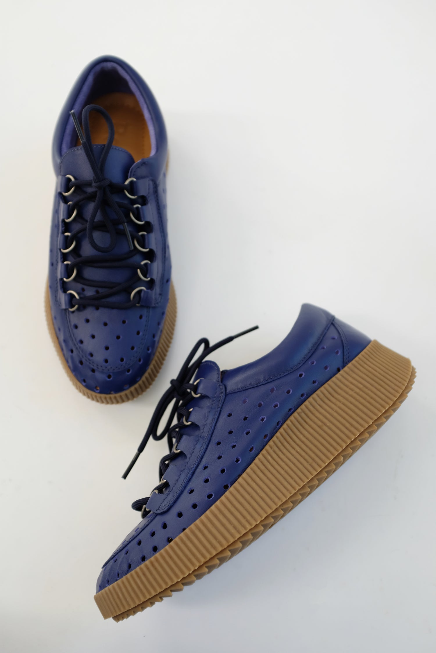 Beklina Pensionata Perforated Lace Up Lapis