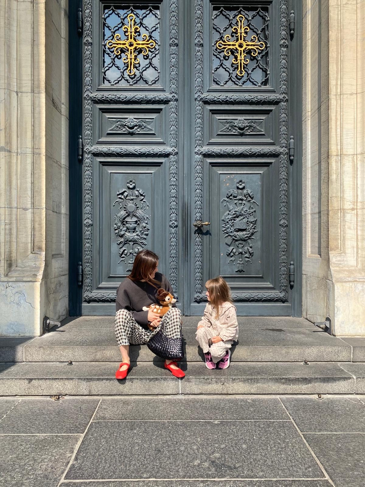 Beklina Basic Pant Black Gingham