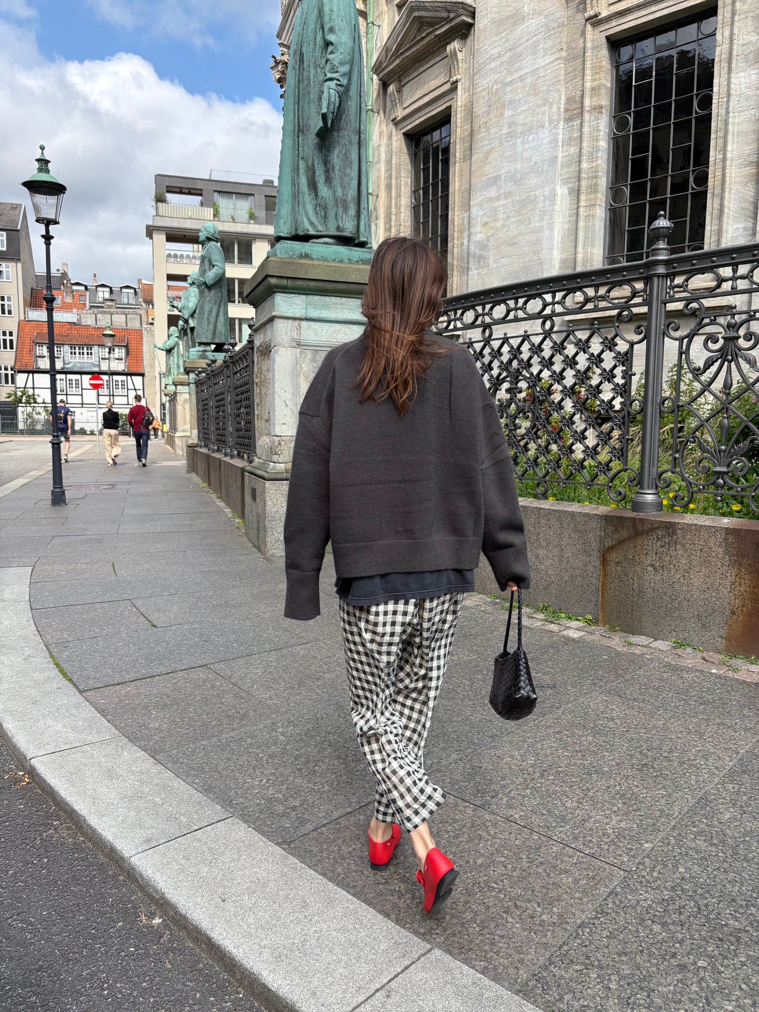 Beklina Basic Pant Black Gingham