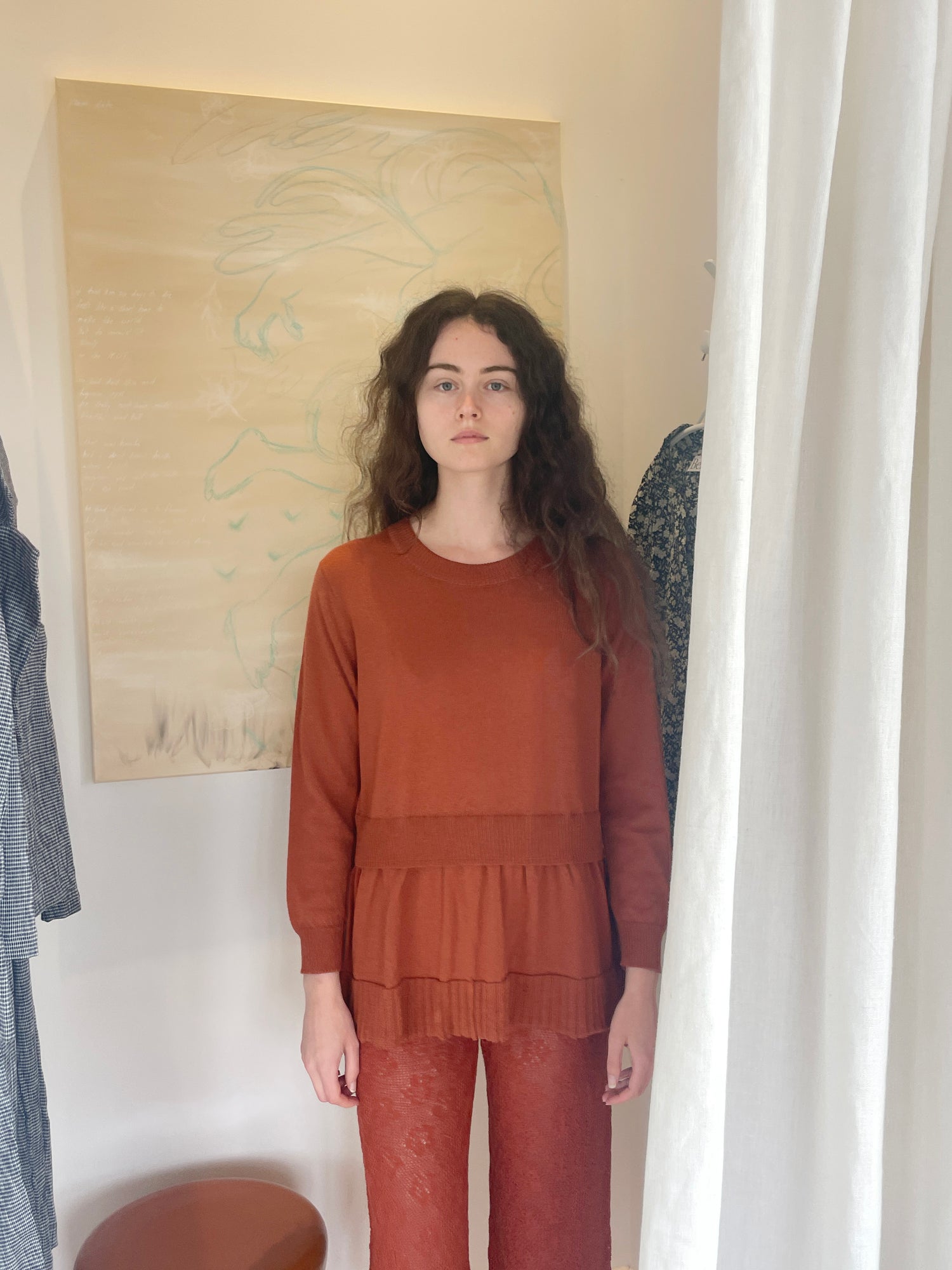 Beklina Merino Fattoria Pullover Terracotta