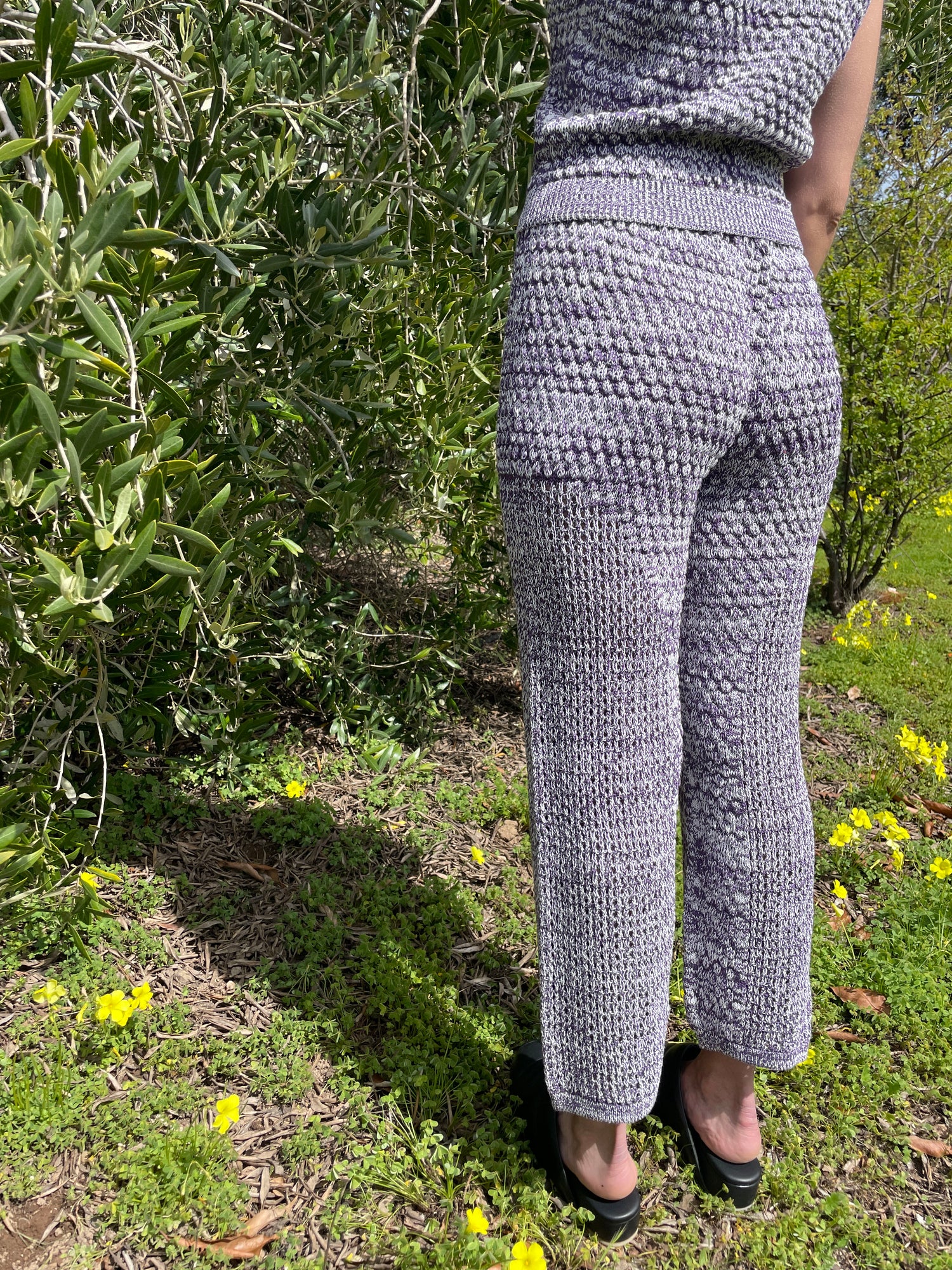 Beklina Cupola Knit Trouser Violet Melange