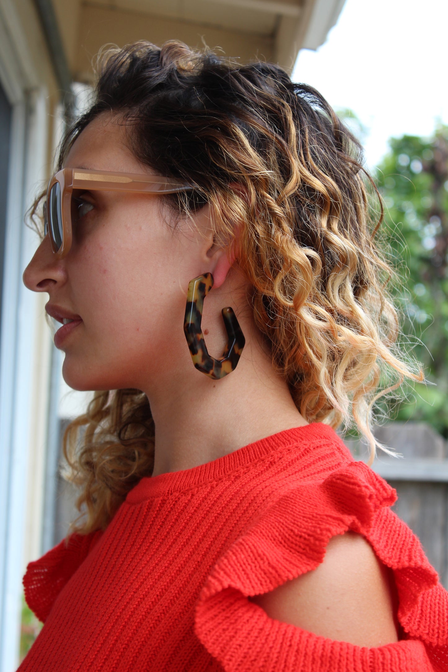 Rachel Comey Factor Earrings Tortoise At Beklina