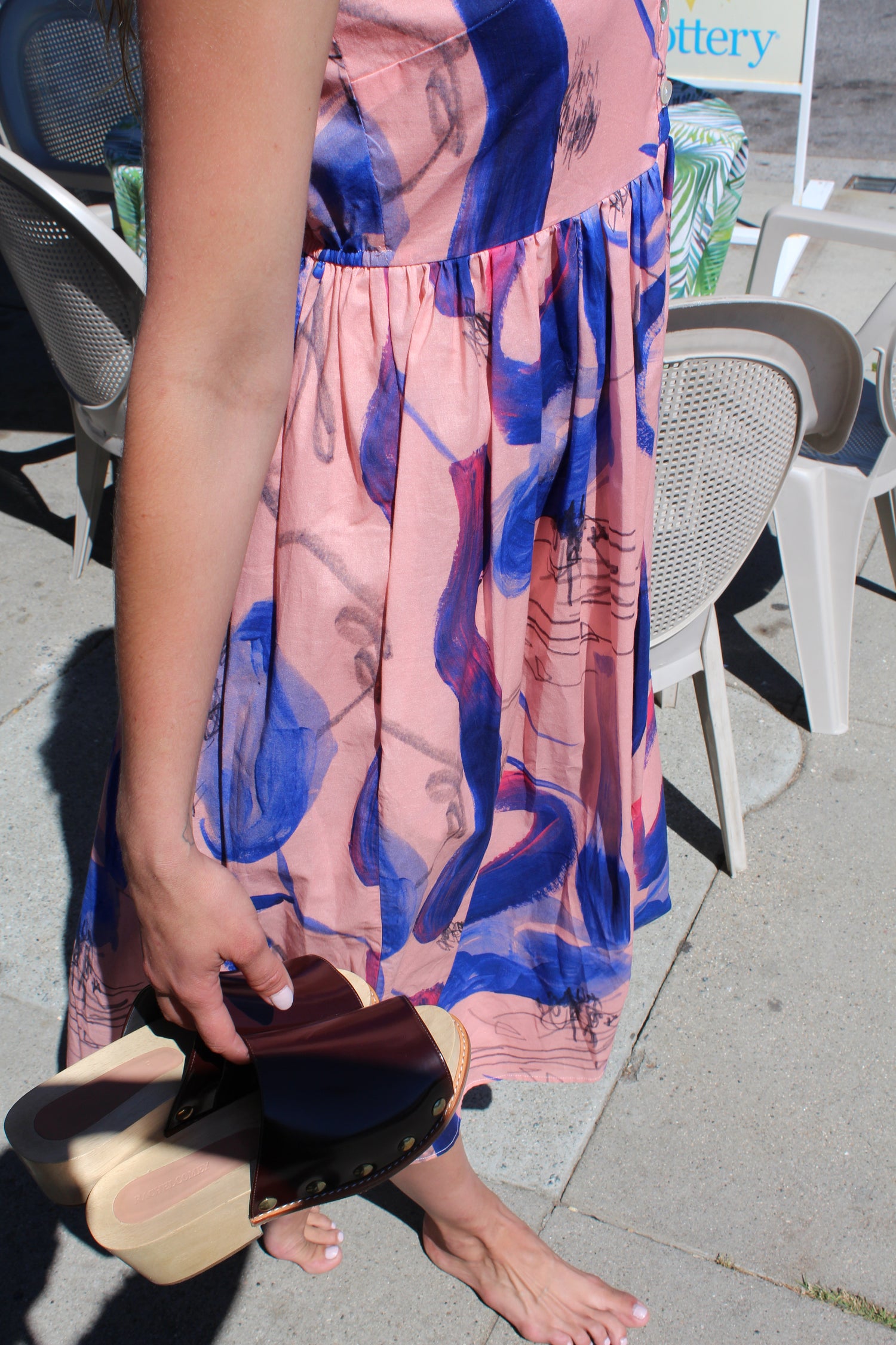 Heinui Sonny Dress Pink Abstract Print At Beklina
