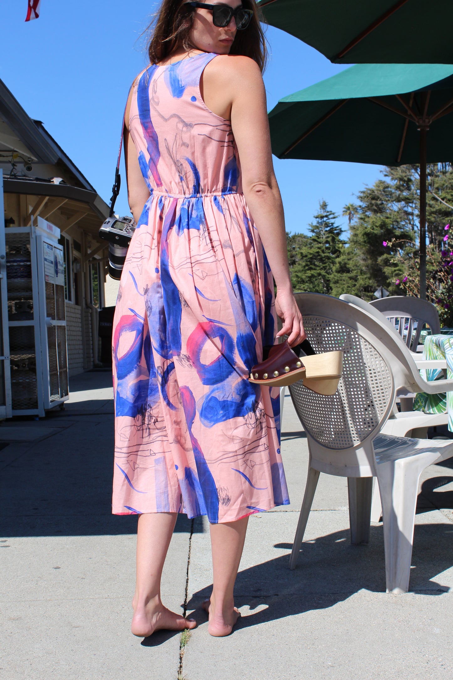 Heinui Sonny Dress Pink Abstract Print At Beklina