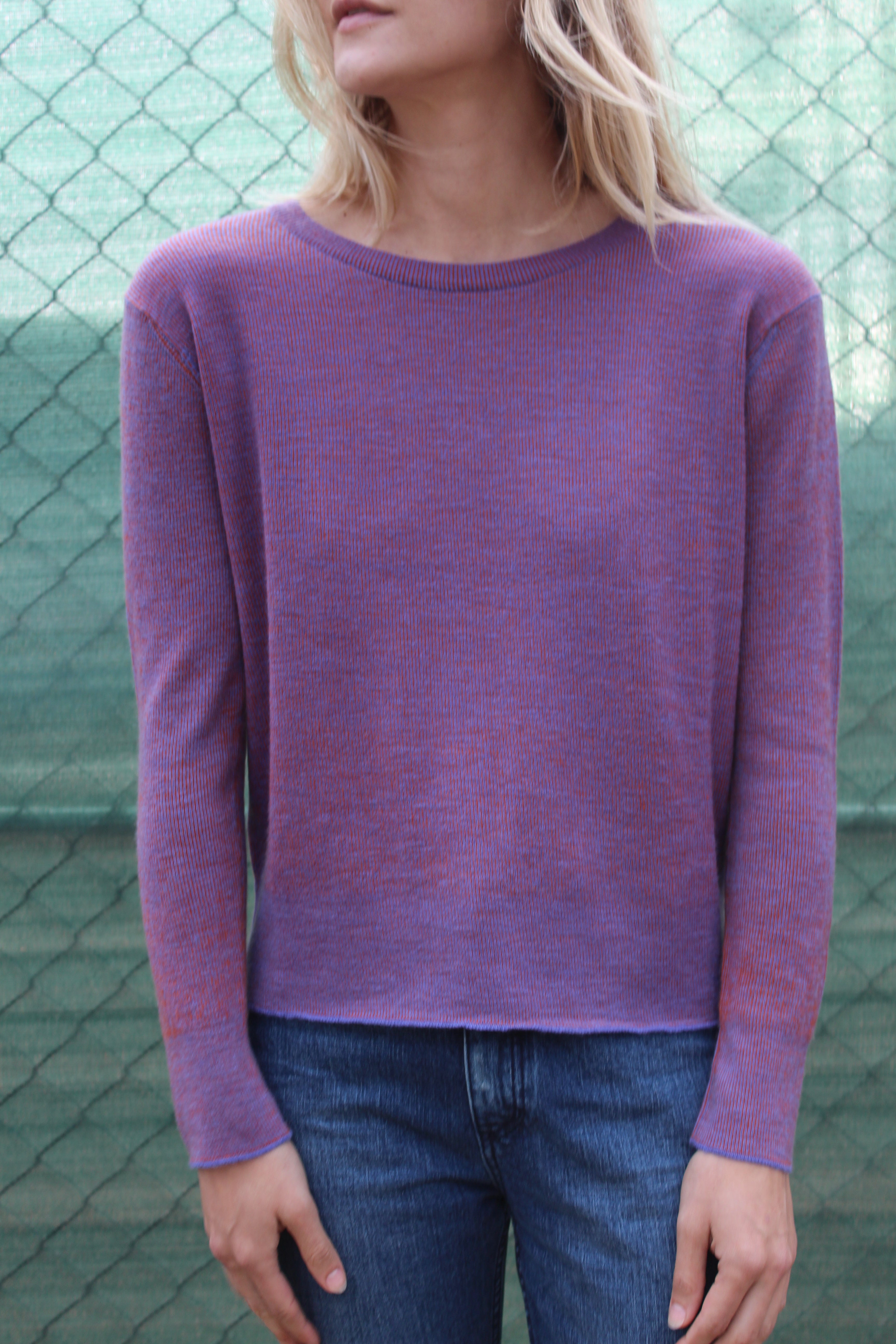 Beklina Cashmere Two Tone Ribbing
