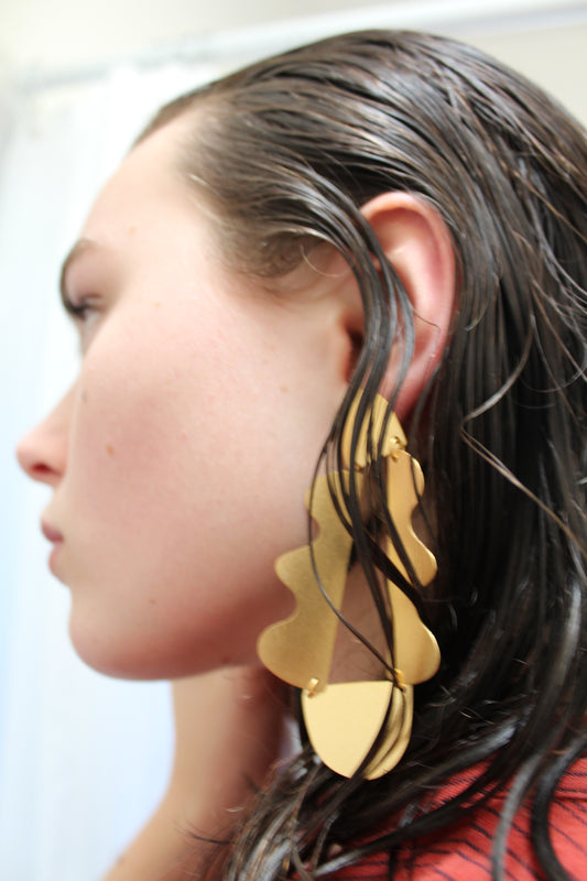 Annie Costello Brown Matisse Earrings Gold