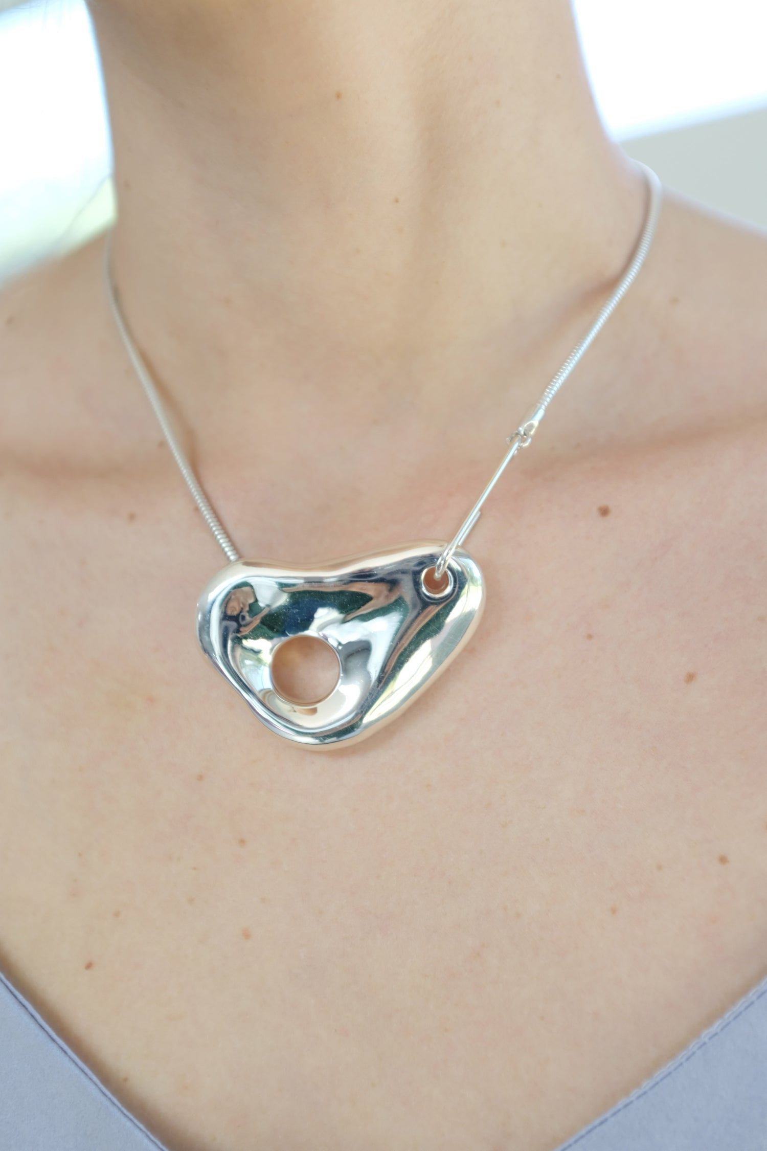 Leigh Miller Sterling Silver Pebble Necklace