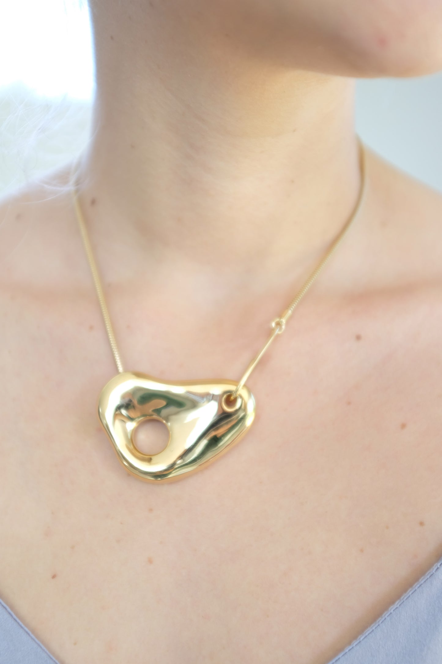 Leigh Miller 14K Yellow Gold Plated Pebble Necklace
