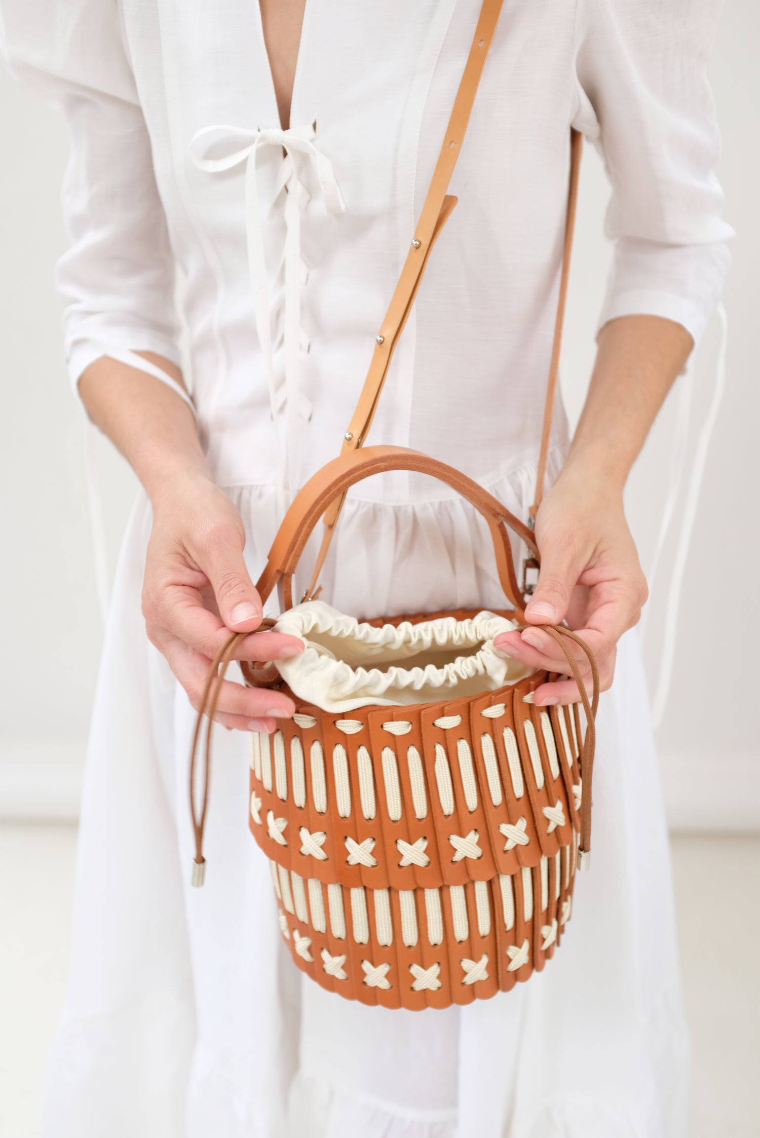 Hatori Basket Tan and Cream