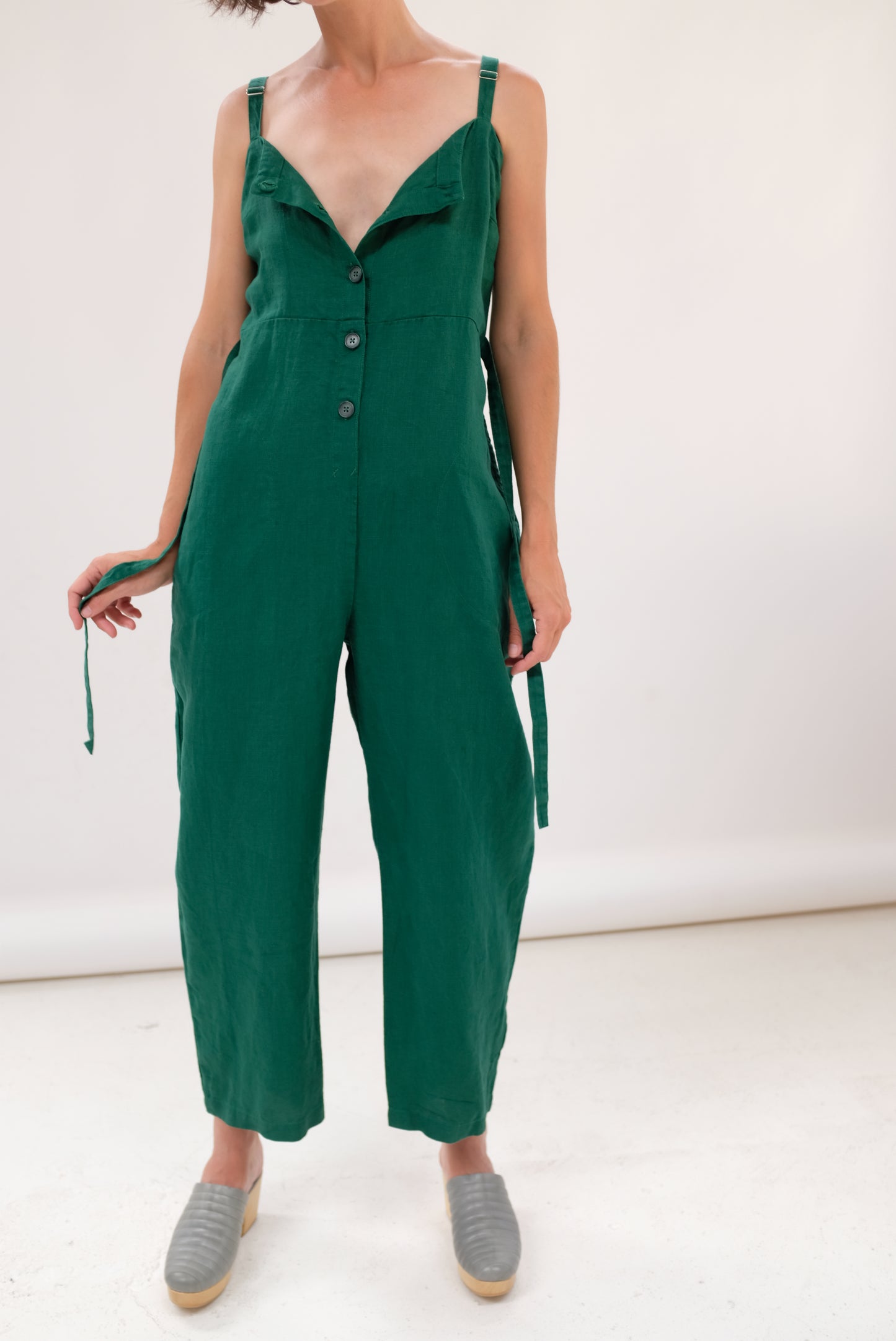 Gravel and Gold Twyla Jumpsuit Basil