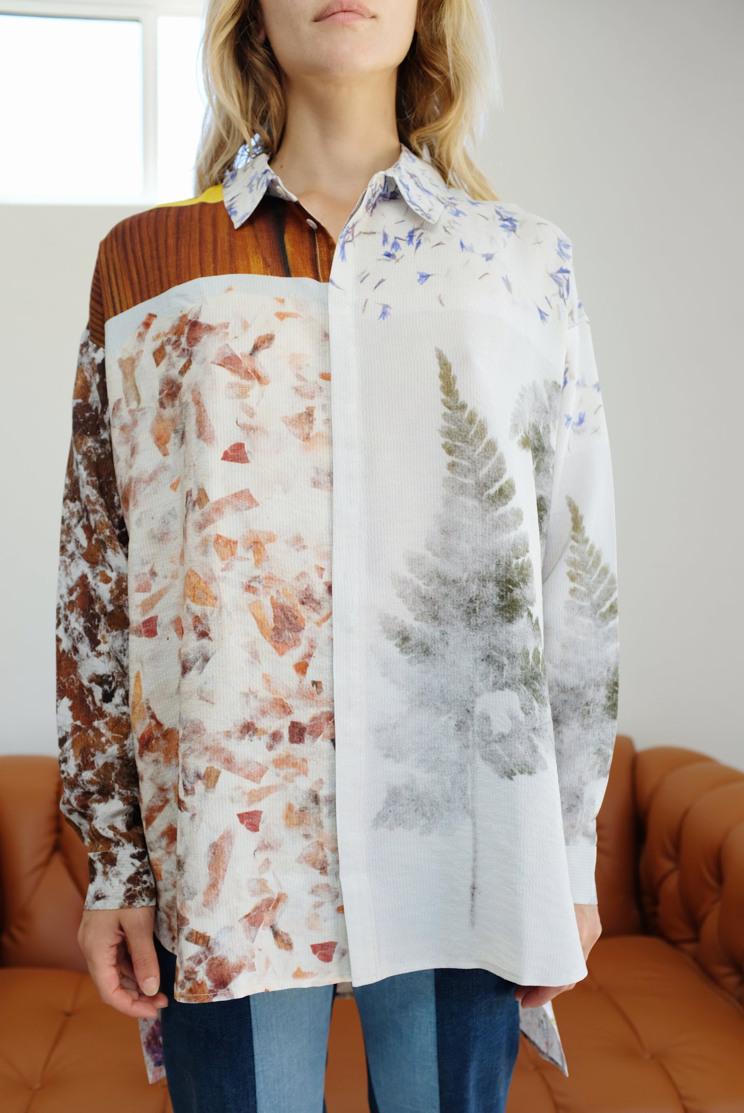 Anntian Silk Classic Shirt Print Handmade Paper