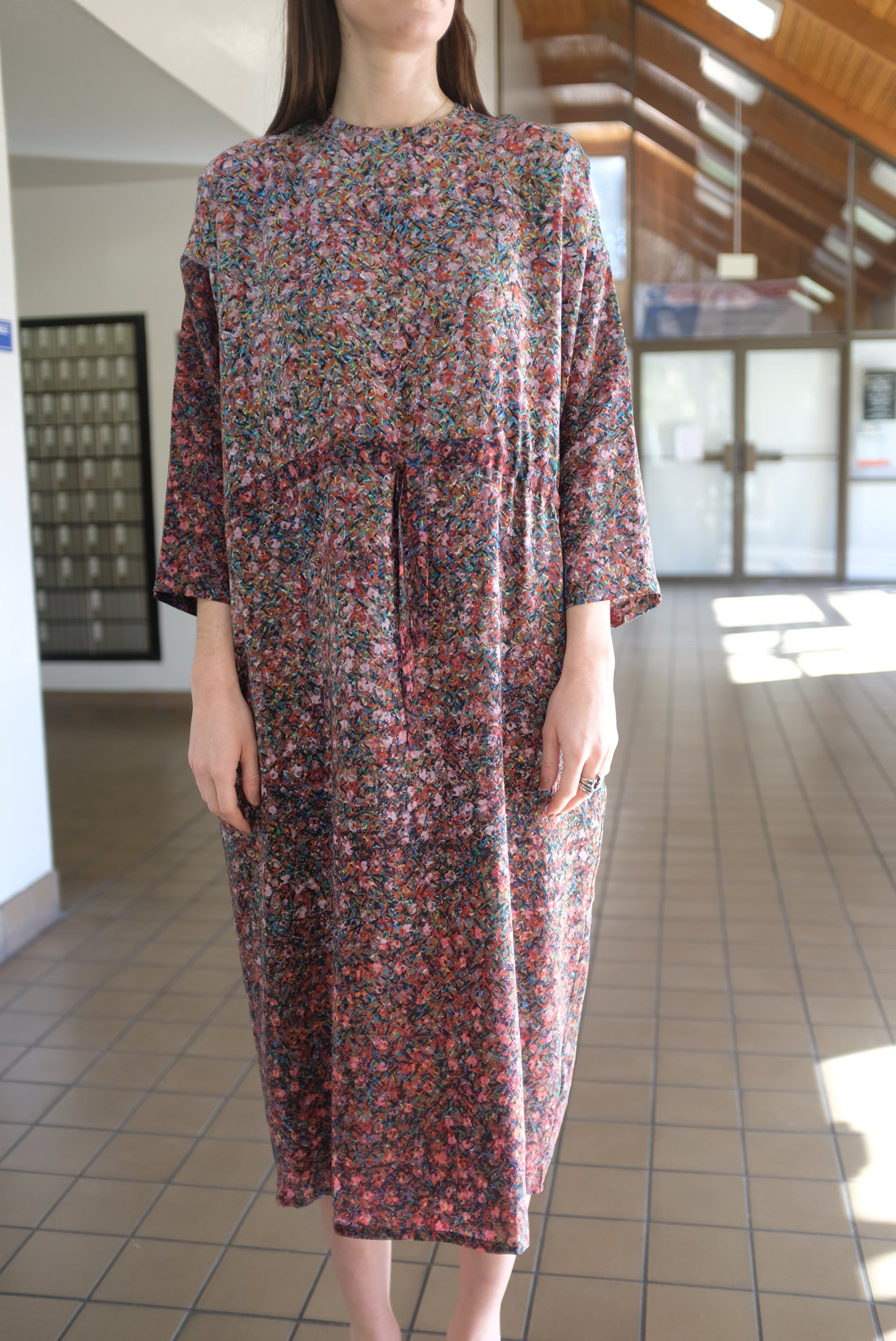 Anntian Silk Simple Dress Print R