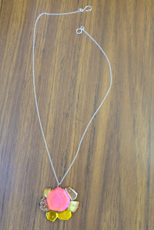 Nikki Couppee Fuchsia/Gold Necklace