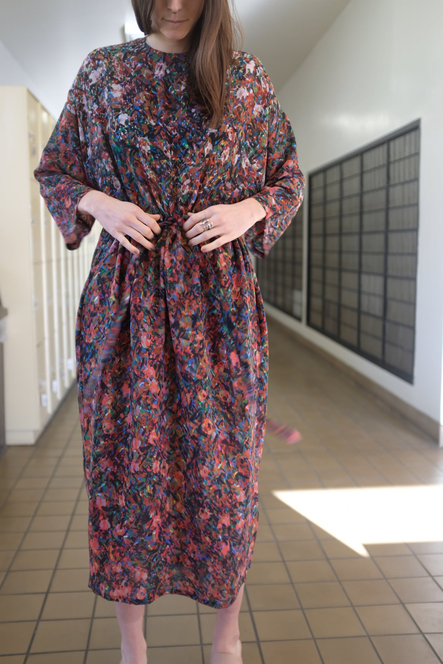 Anntian Silk Simple Dress Print X