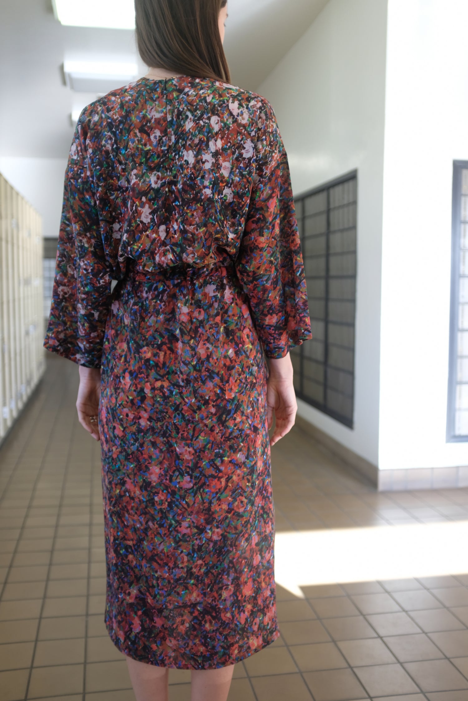 Anntian Silk Simple Dress Print X