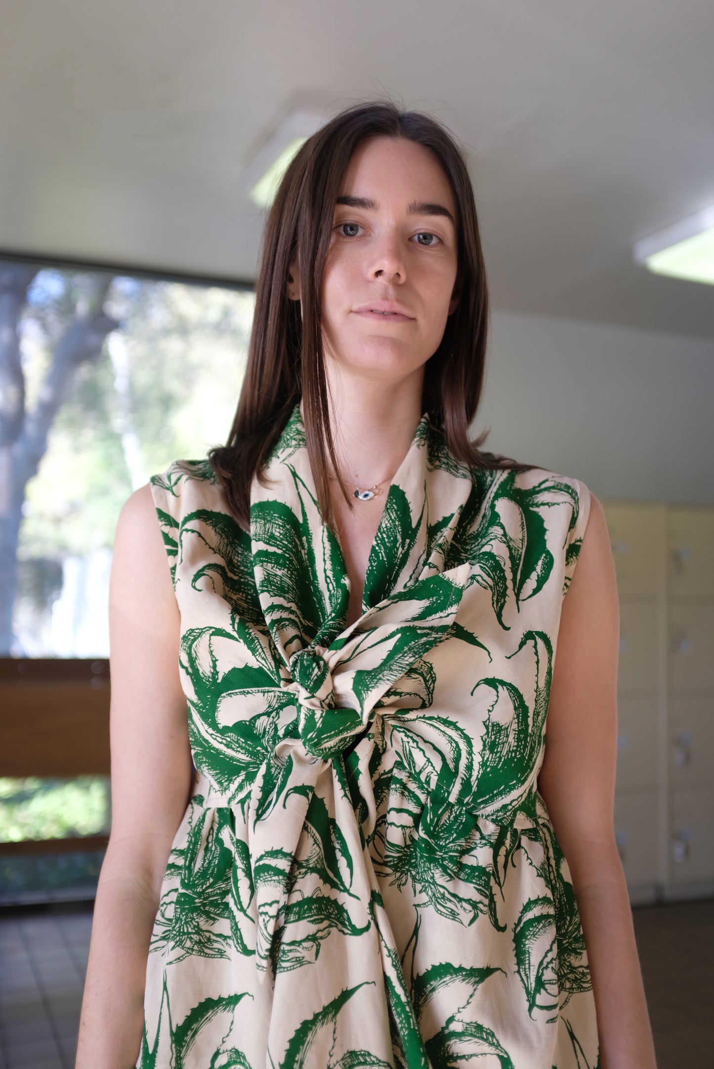 Beklina Nuevo Famoso Dress Aloe Print