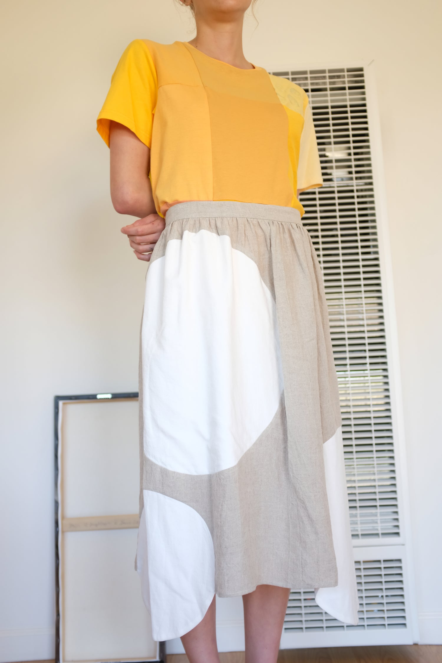 Correll Correll Olka Skirt Linen Grey