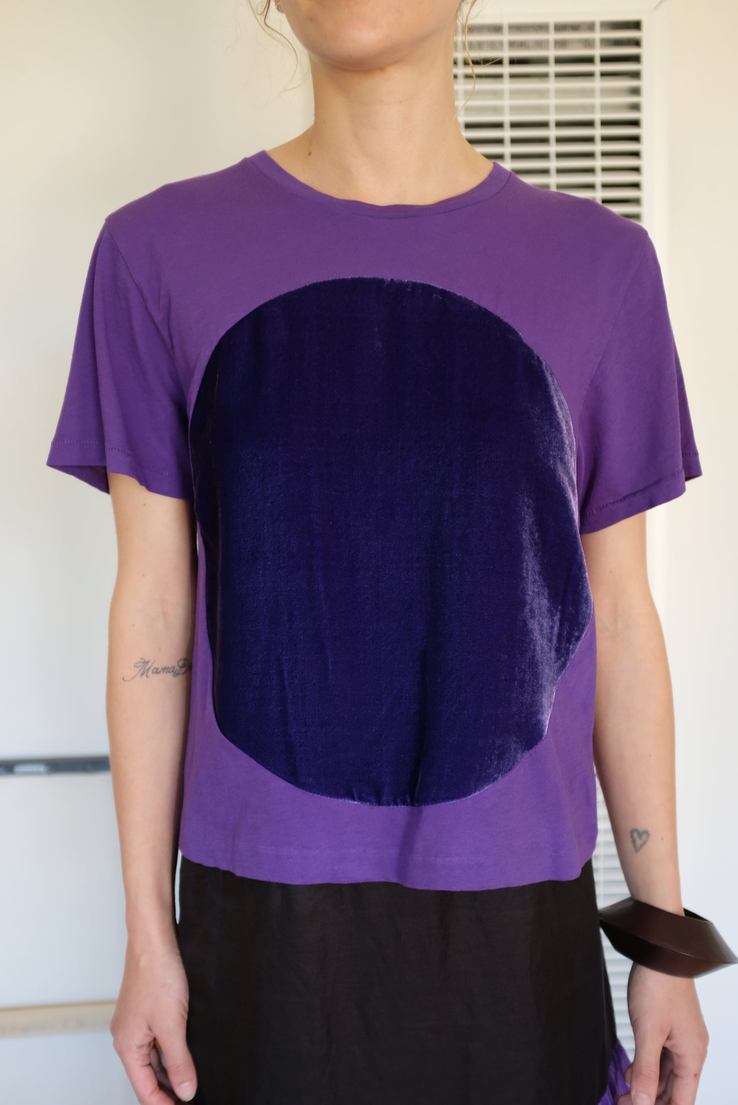 Correll Correll Velvet Circle T Shirt Violet