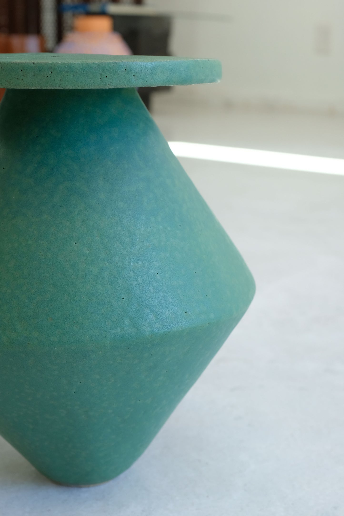Bari Ziperstein Large Diamond Vase Green