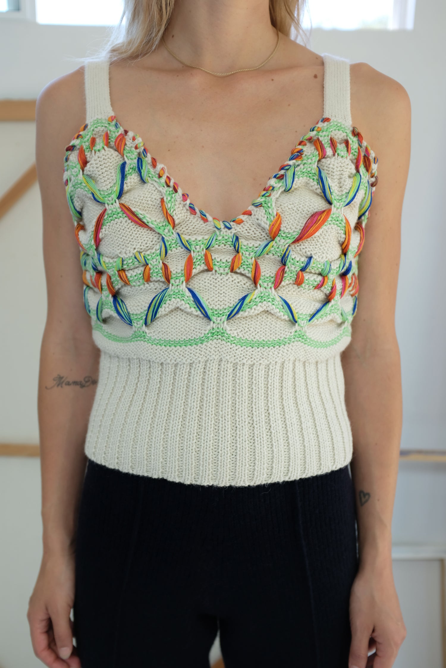 Mozh Mozh Nudos Knitted Top Ivory