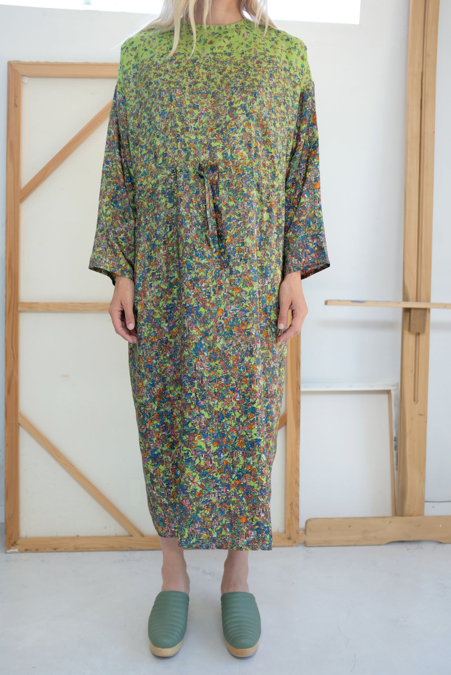 Anntian Silk Simple Dress Print H