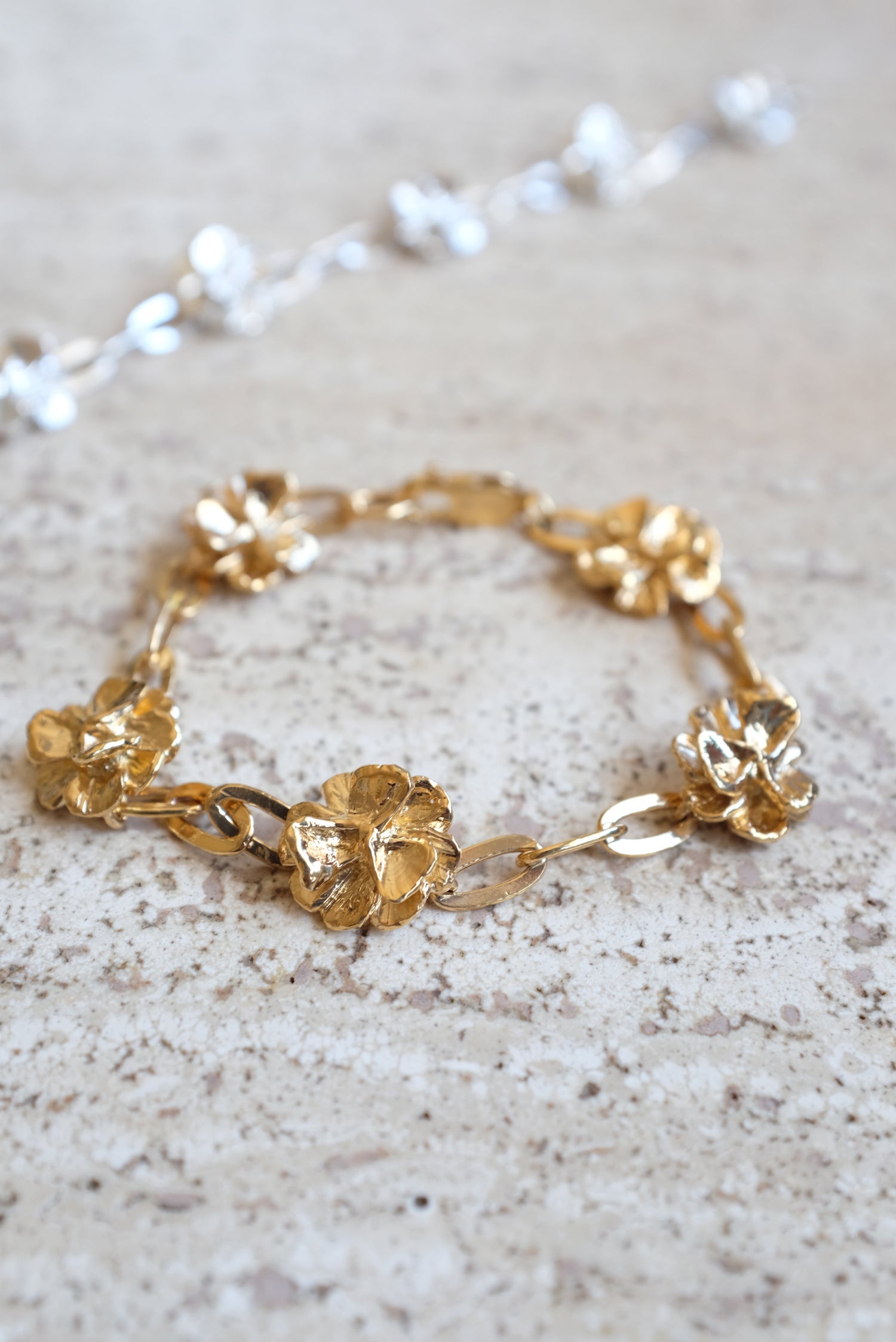 Amazon.com: 14k Solid Gold Flower Bracelet for Women | Dainty Real Gold  Tree of Life Charm | Lotus Chakra Family Bracelet | Women's Gold Jewelry |  Adjustable Chain | Yellow, White or