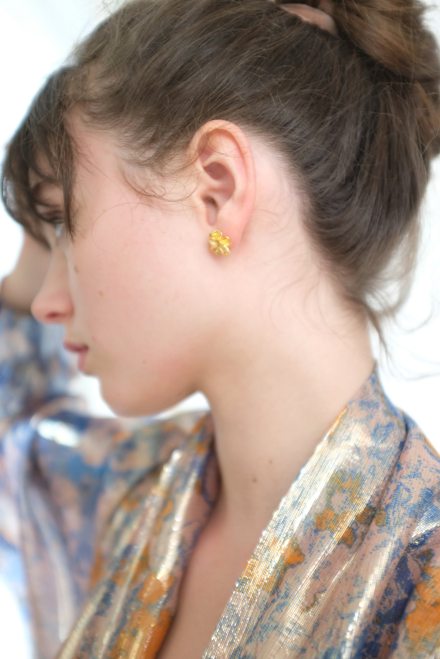 Leigh Miller Gold Poppy Stud Earrings