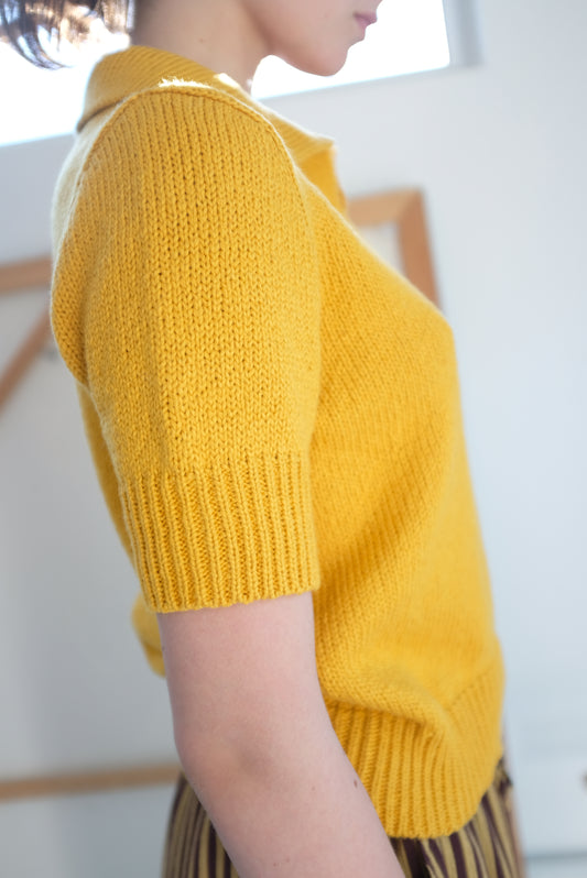 Beklina Knit Polo Turmeric