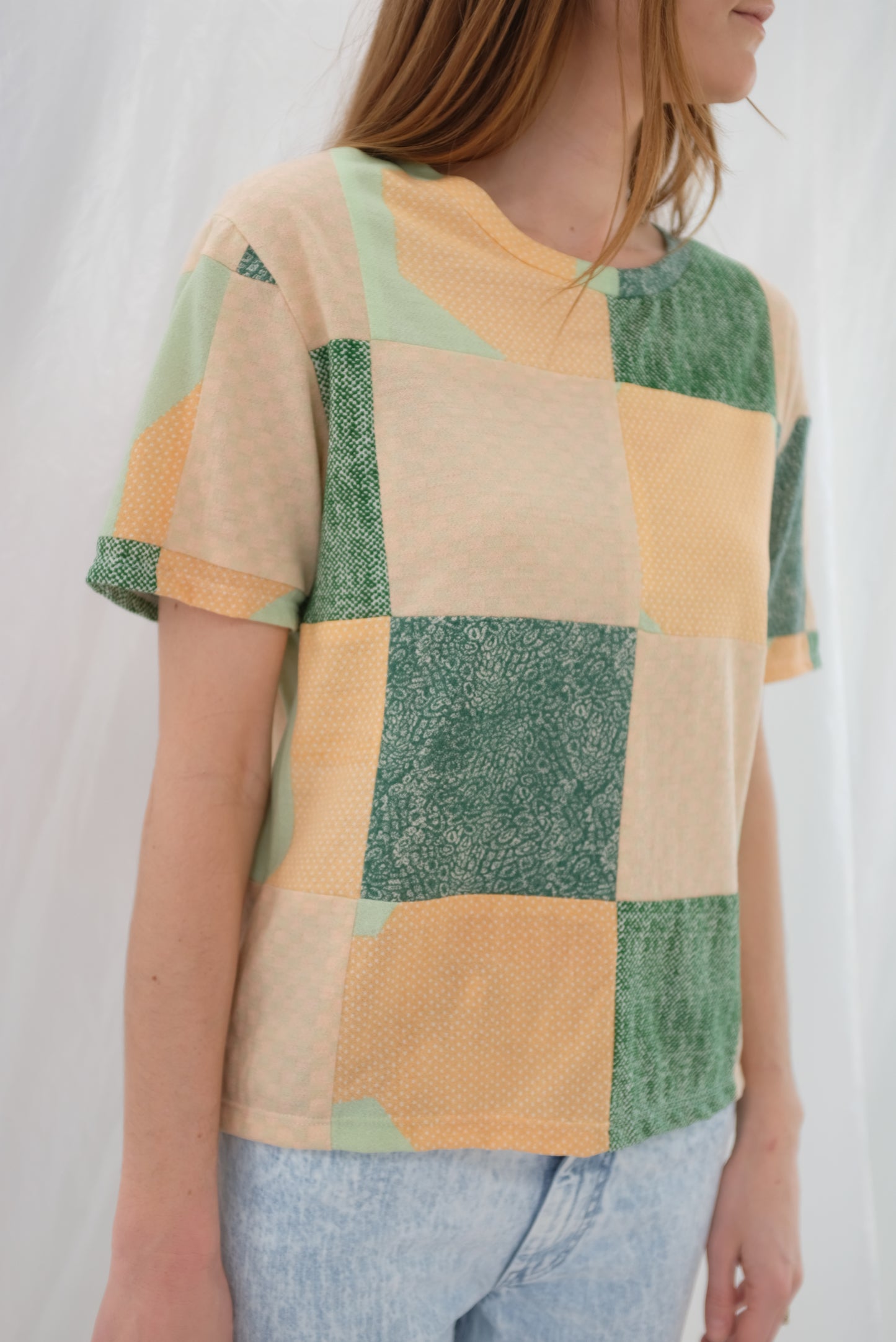 Beklina Quilted Checkered Art T-Shirt