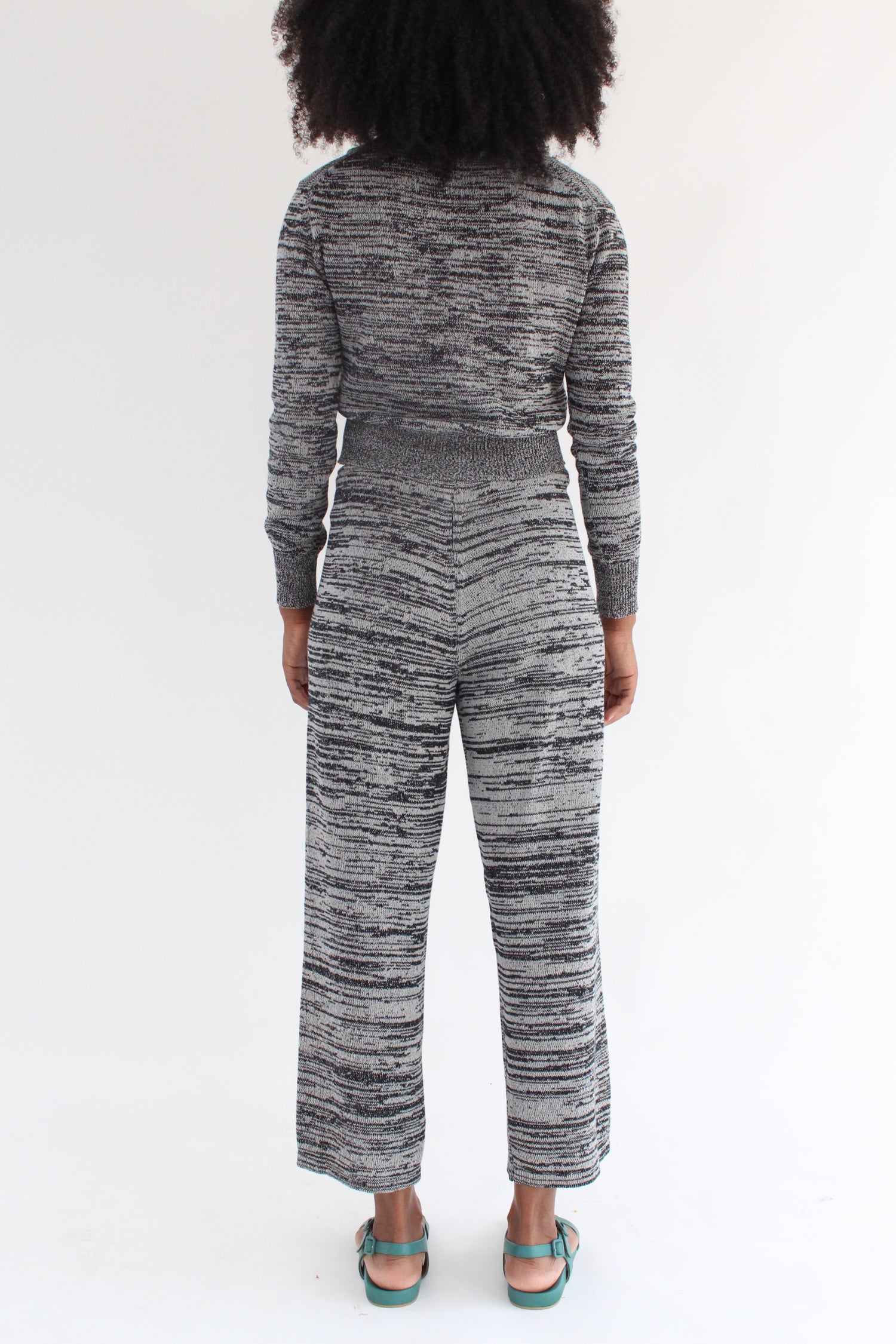 Beklina Cotton Knit Trouser Black/Grey