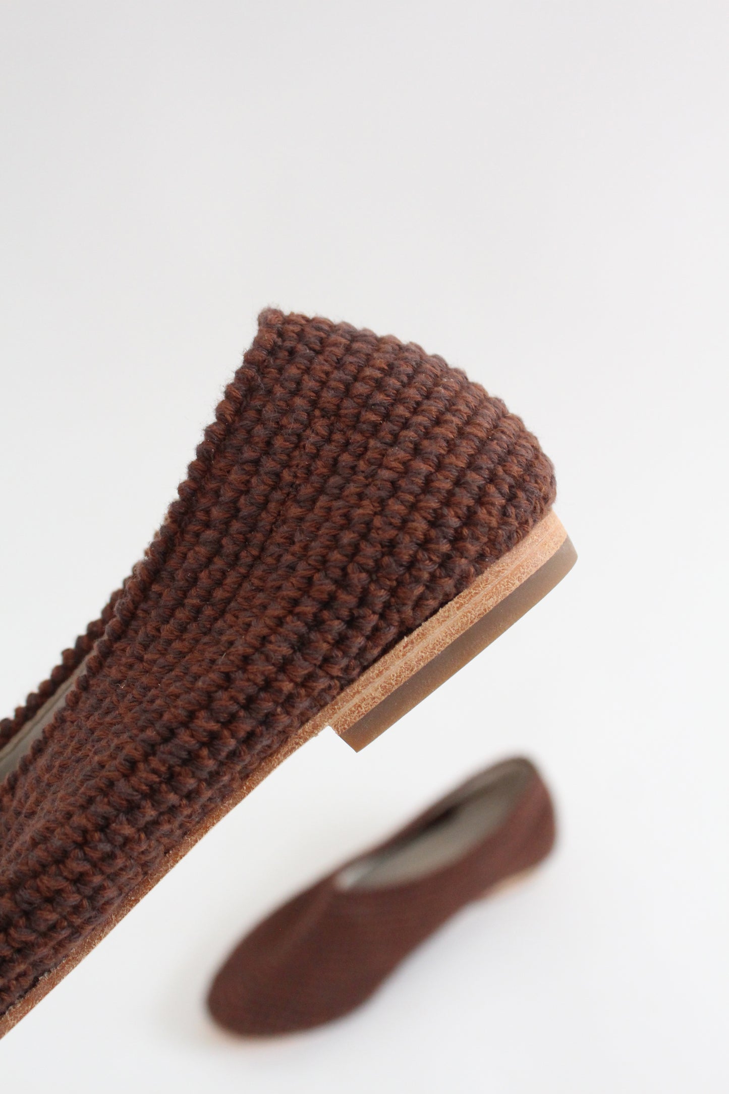 Beklina Crochet Ballet Flats Brown