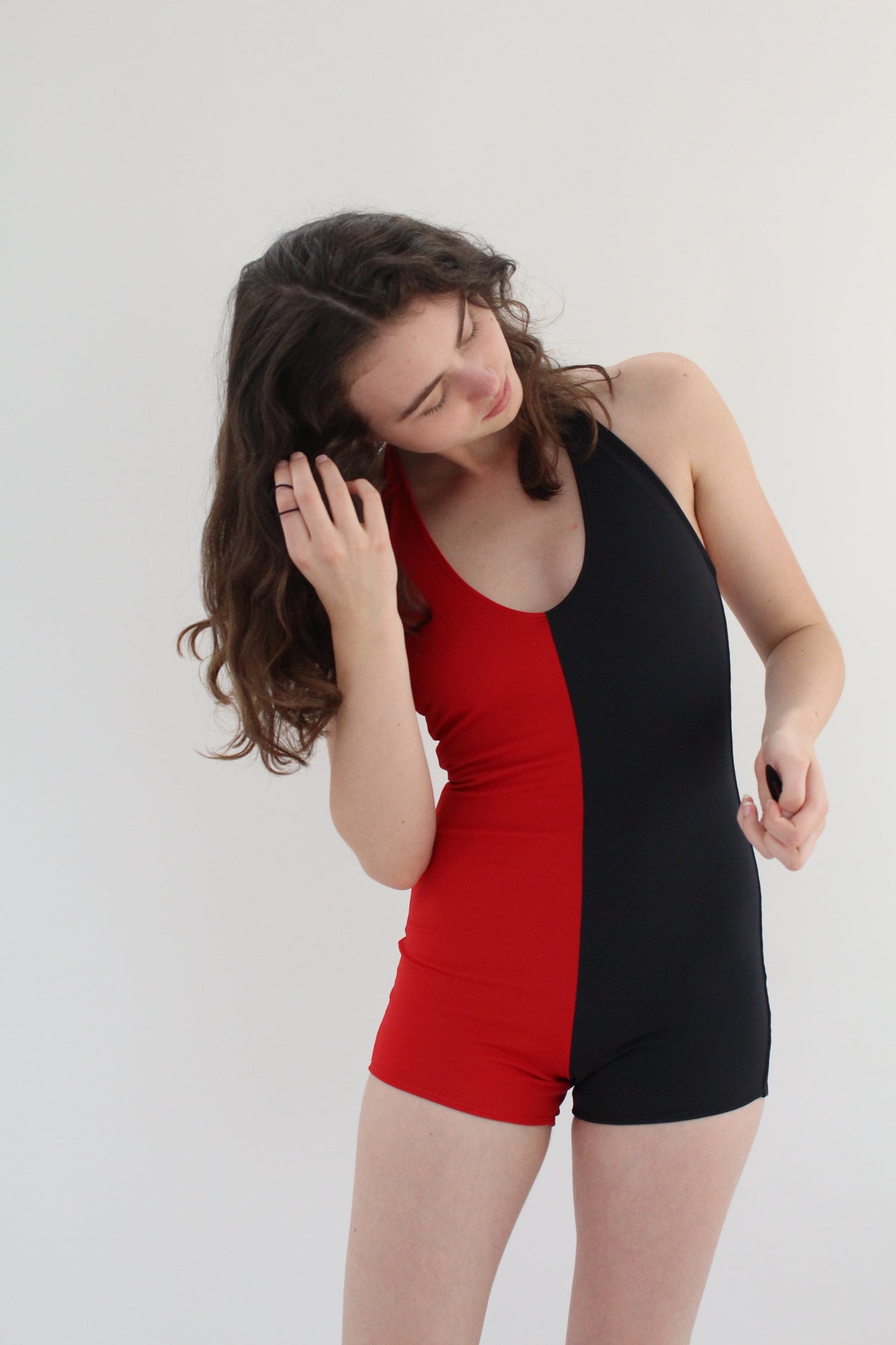 Beklina Tie Swimsuit Italian Lycra Red/Black