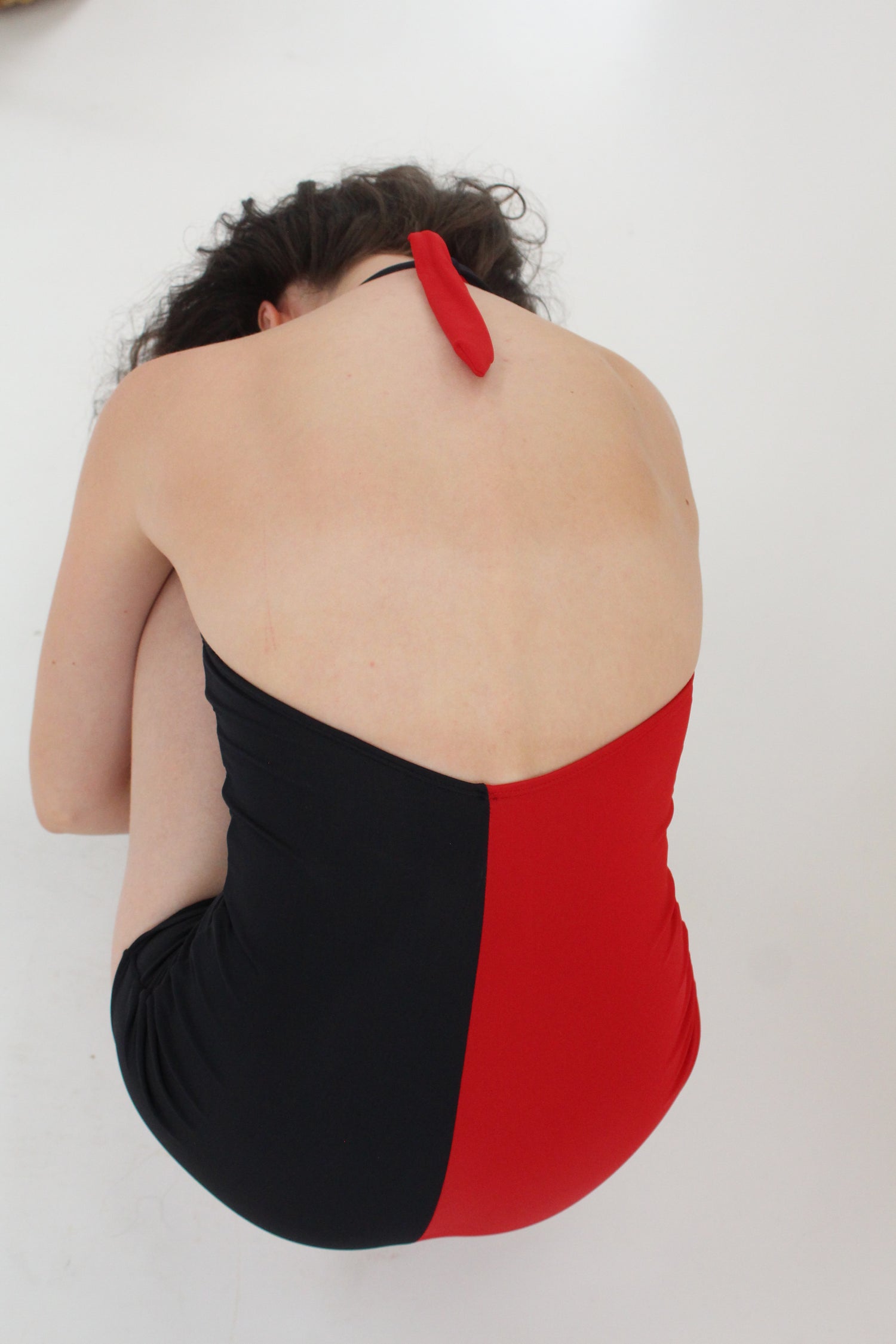 Beklina Tie Swimsuit Italian Lycra Red/Black