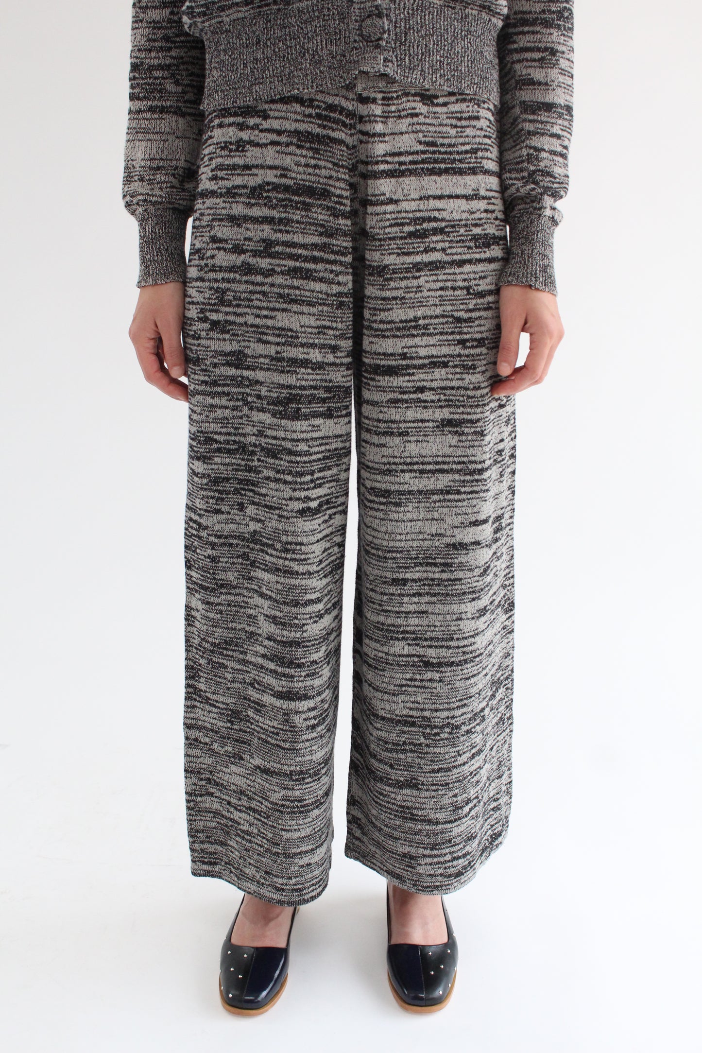 Beklina Cotton Knit Trouser Black/Grey