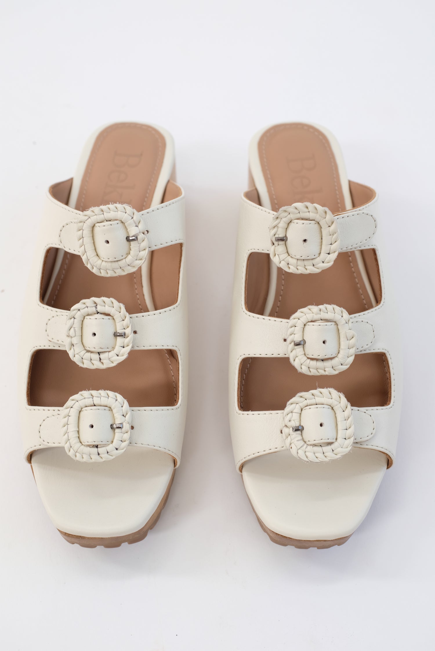 Beklina Buckle Clog Off White